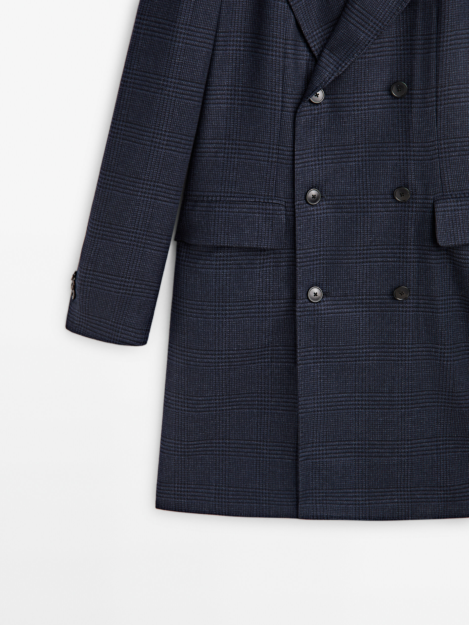 Massimo dutti discount checked wool coat