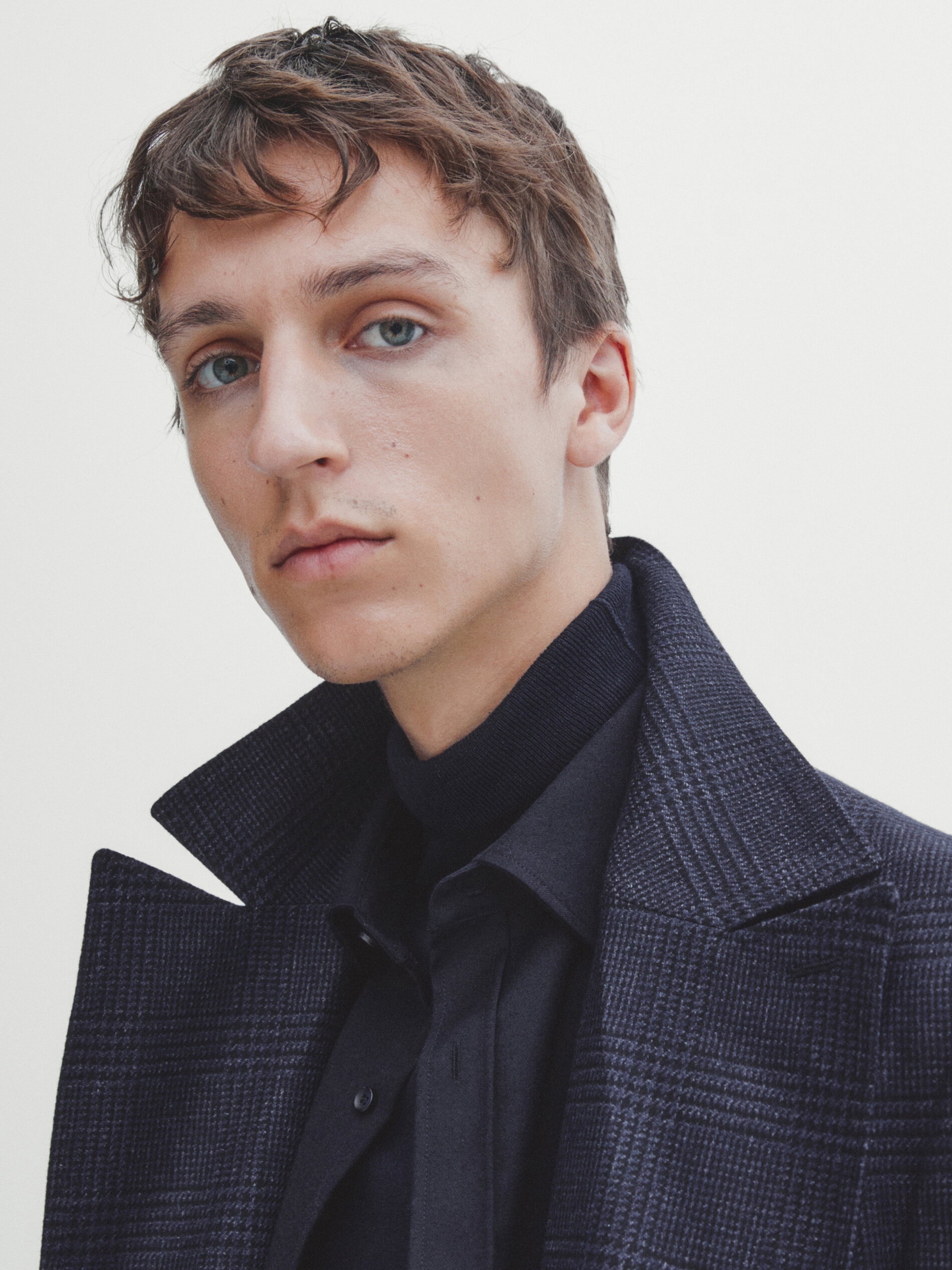 Massimo dutti checked coat store