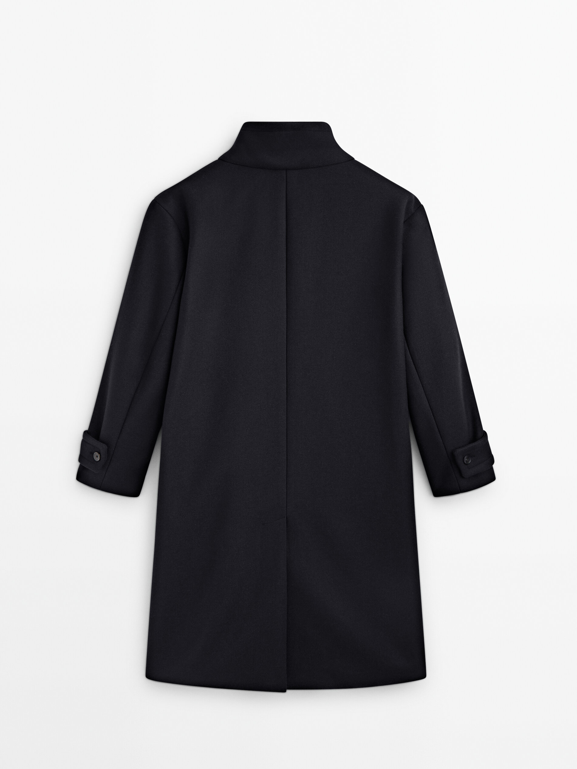 High neck sale wool coat