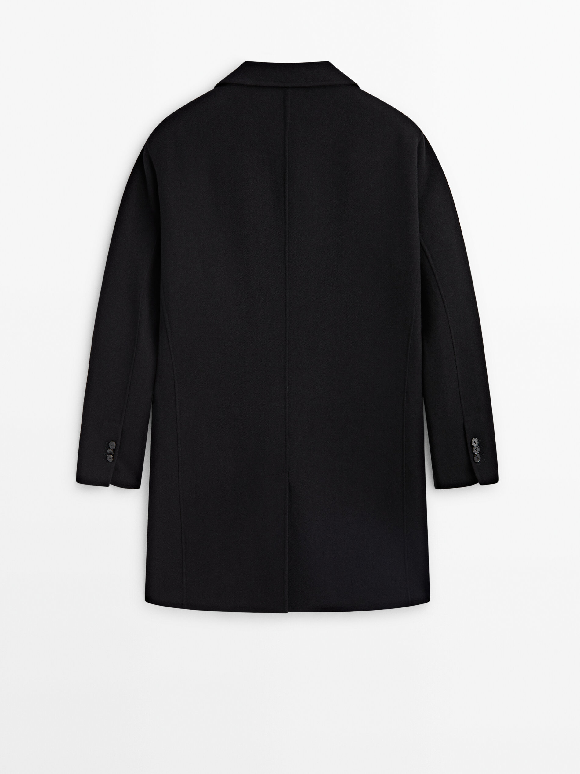100 black double faced wool coat Black Coats And Jackets