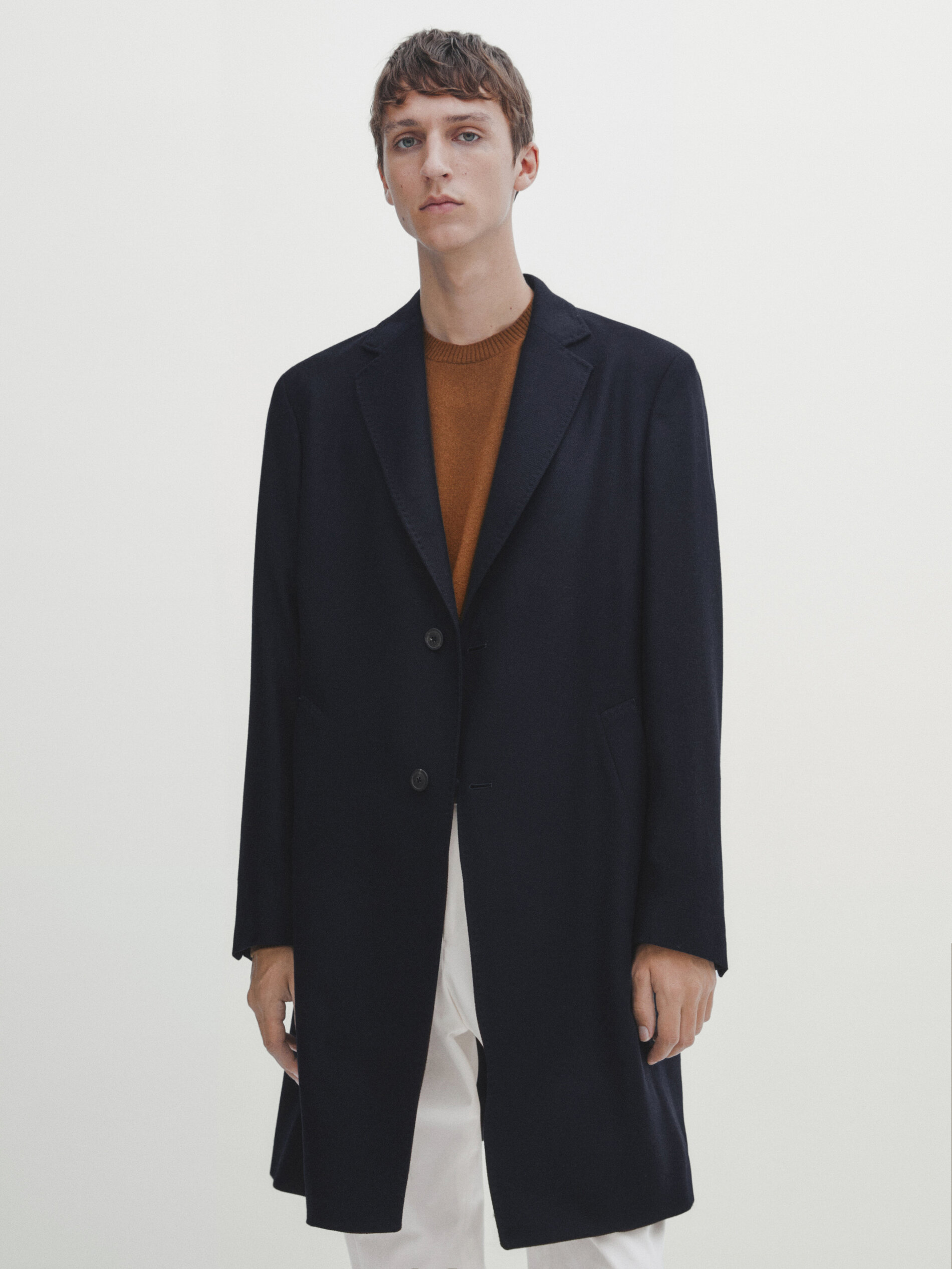 100 wool twill coat