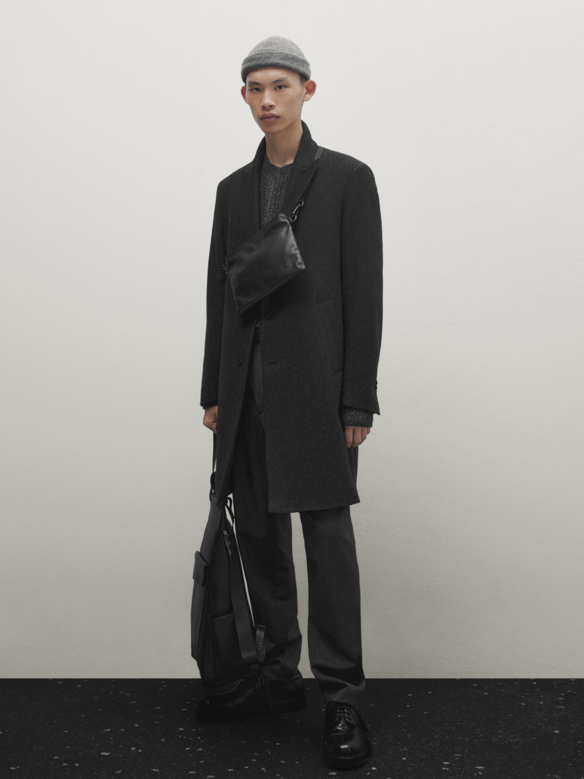 Massimo dutti grey coat 2025