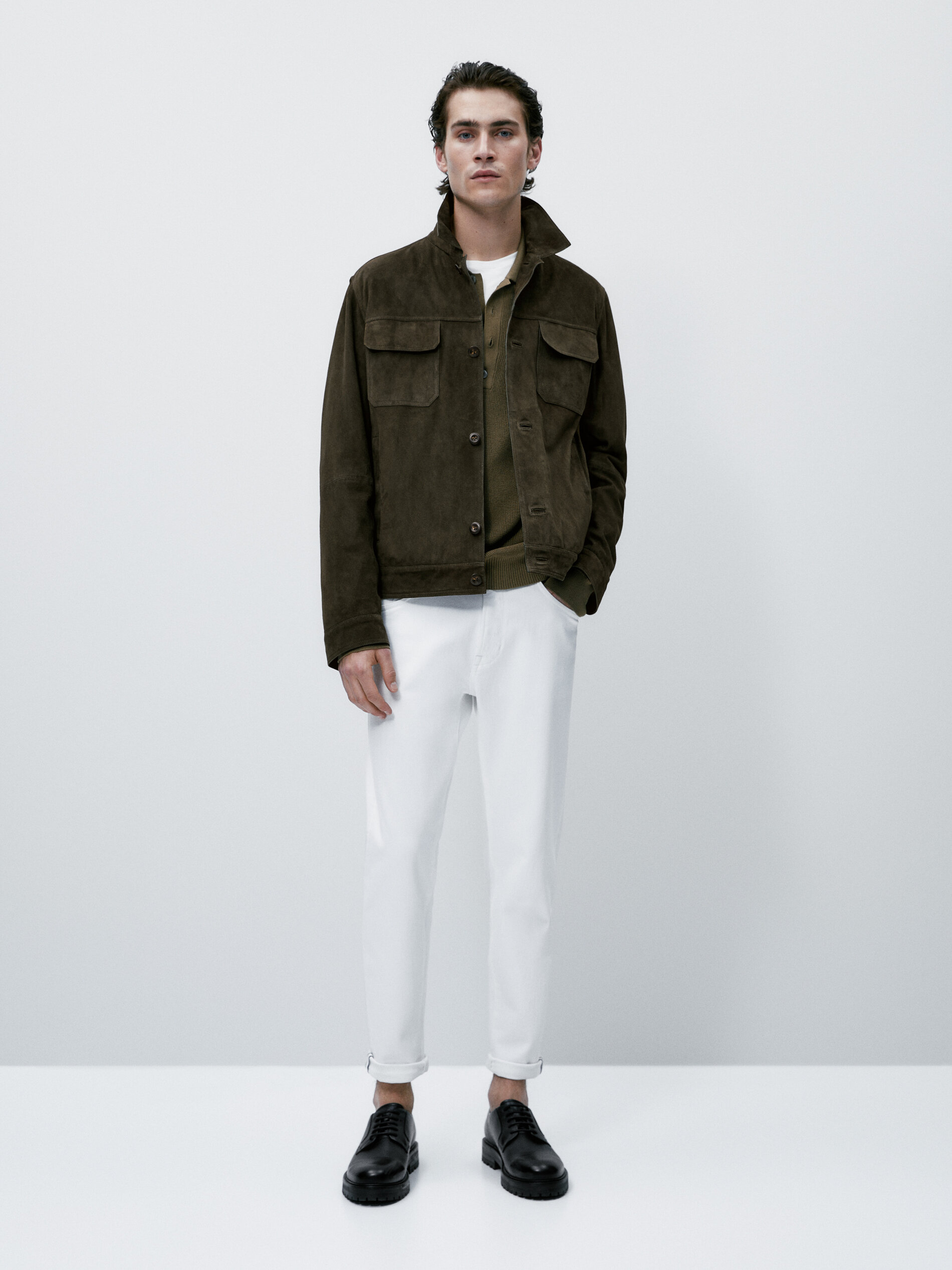 Massimo dutti suede jacket sale