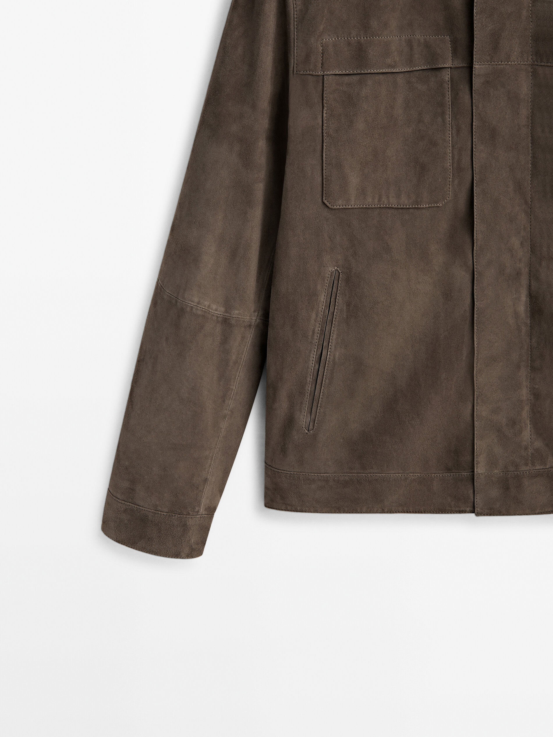 Suede leather trucker jacket