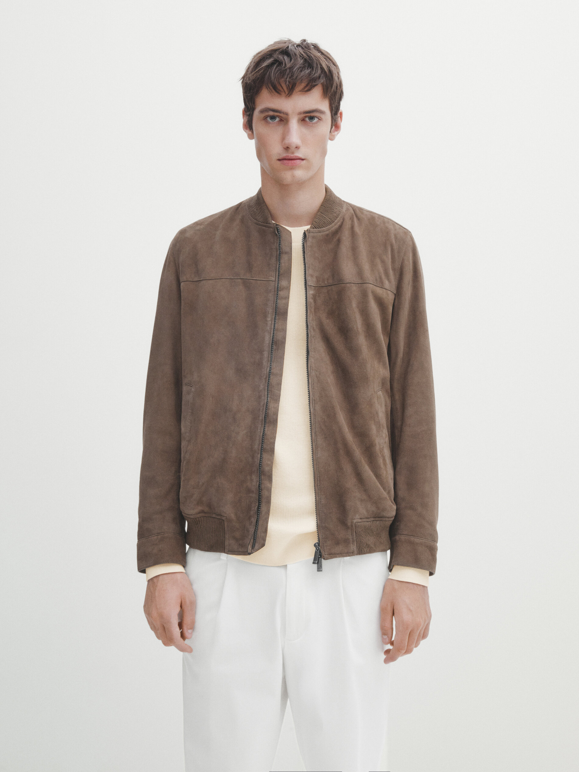 Suede blouson sale jacket mens