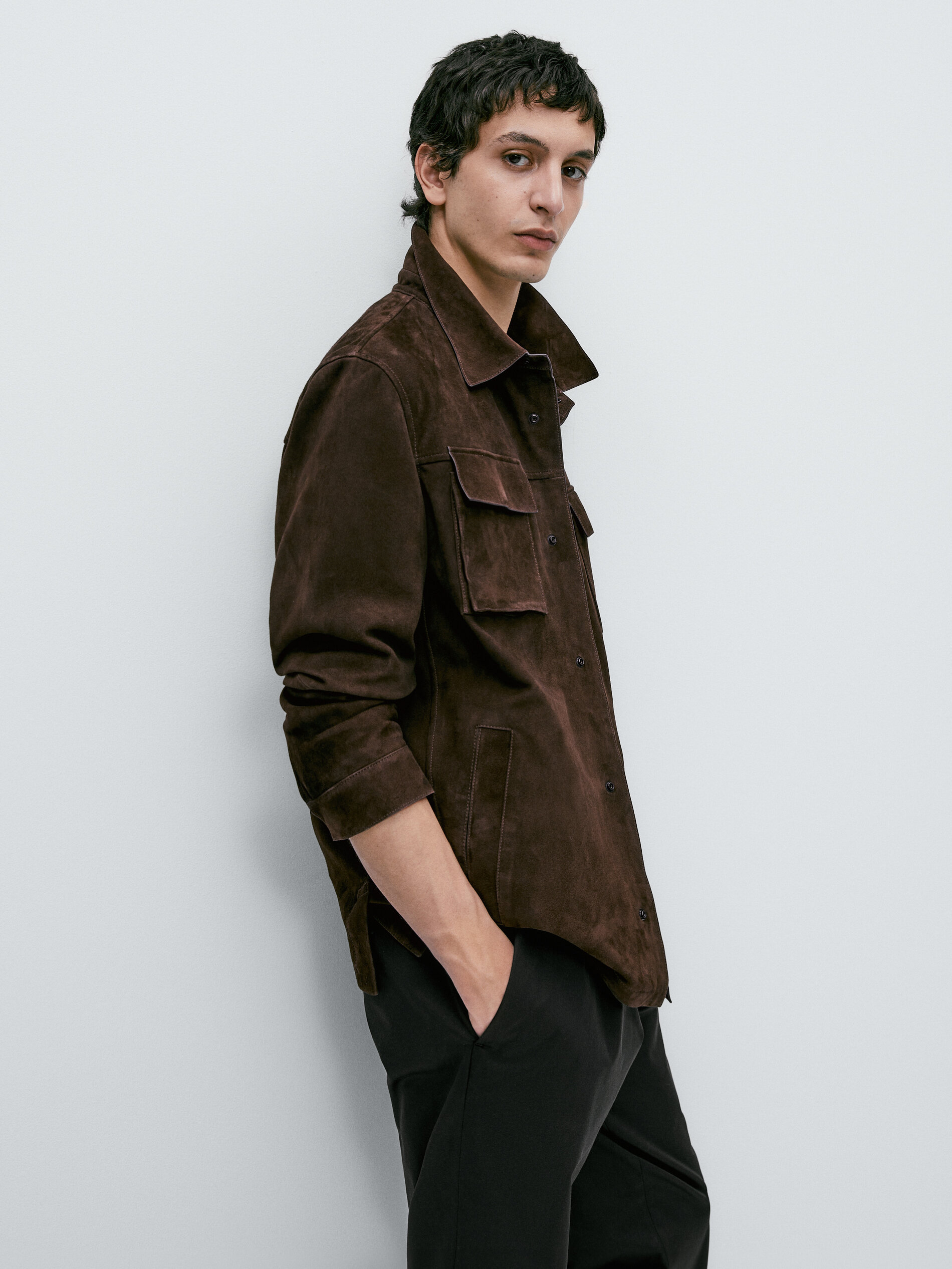 Suede jacket on sale massimo dutti