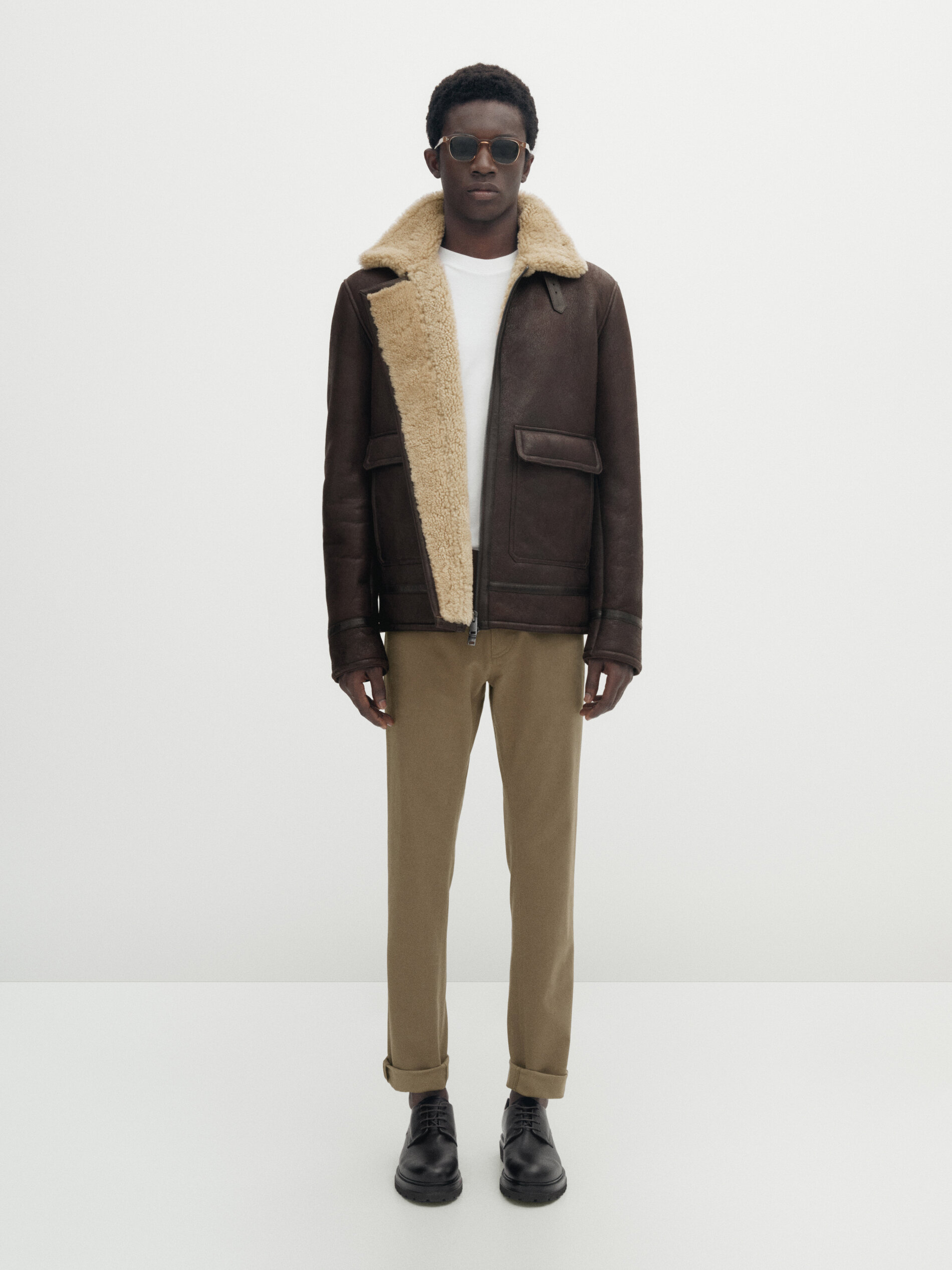 Double faced nappa leather jacket