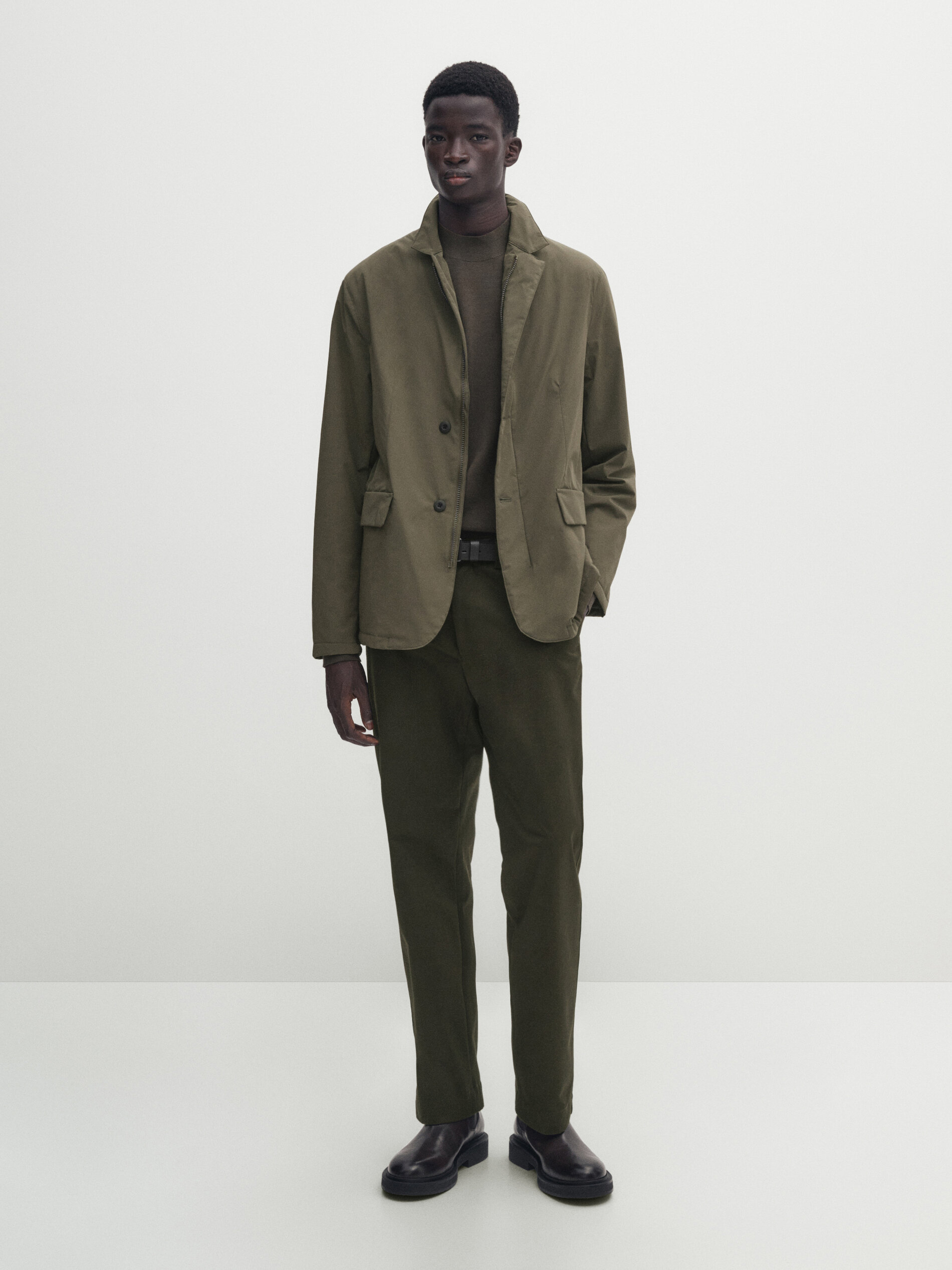 Extra lightweight technical blazer Khaki Navy Blue Coats And