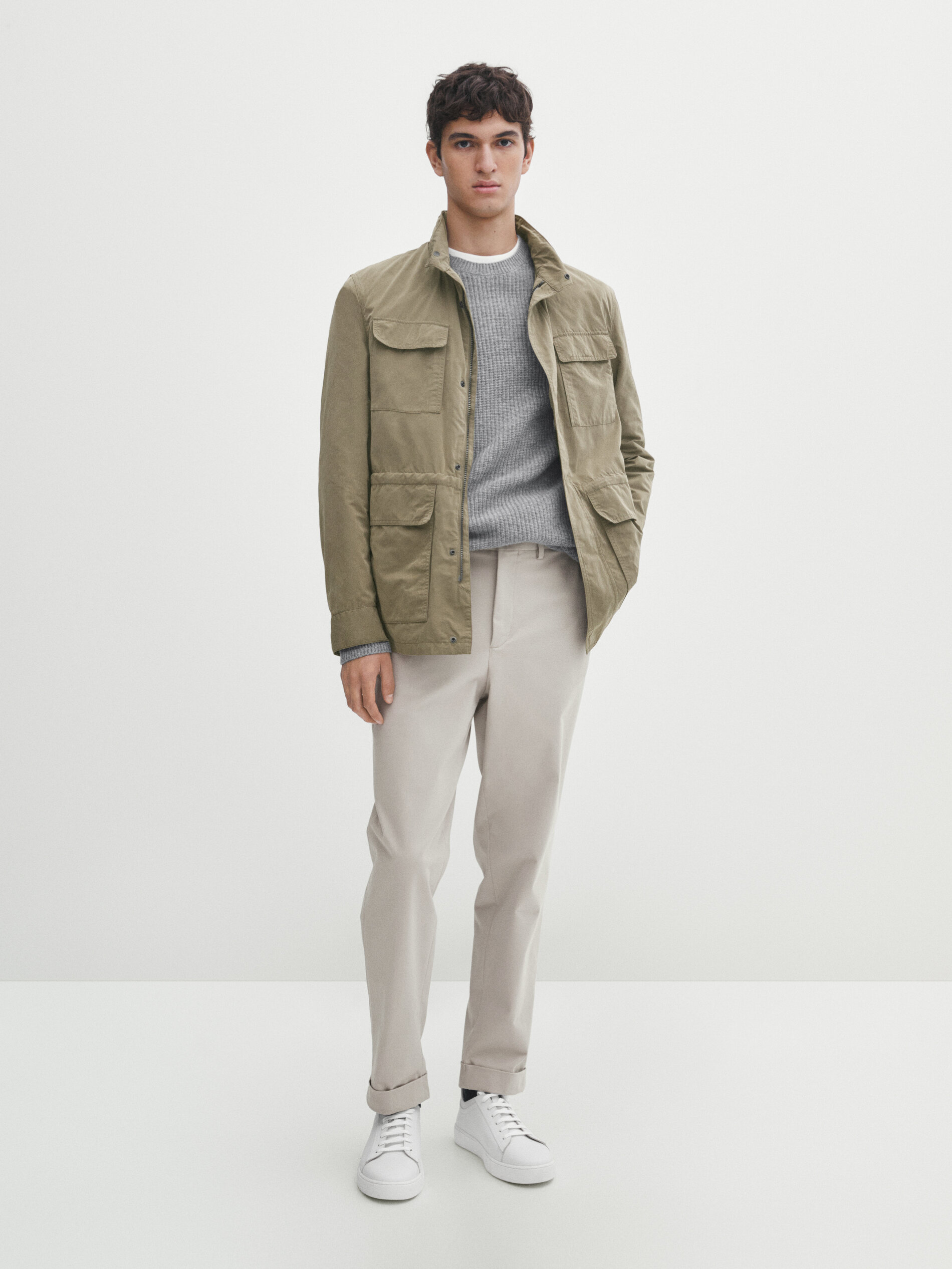Massimo dutti technical jacket with pockets cheap
