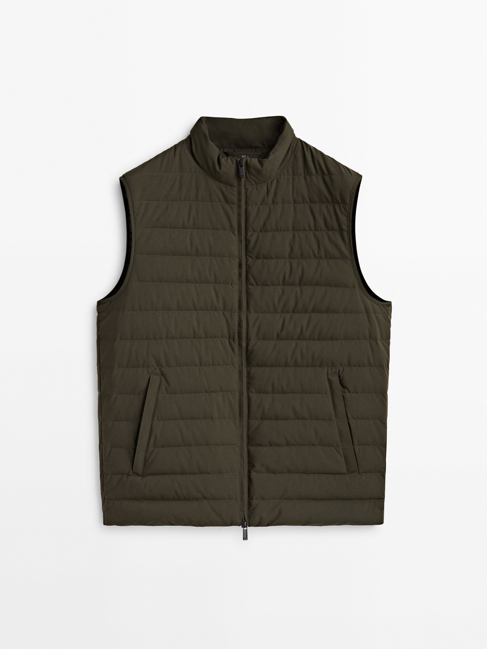 Puffer gilet with down and feather filling