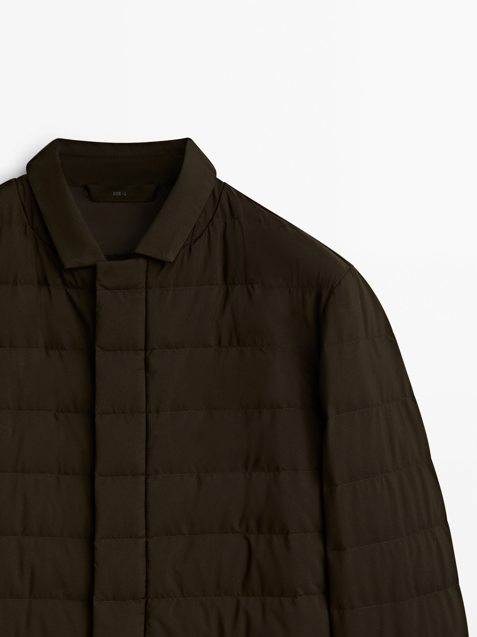 Puffer jacket with down and feather filling · Washed, Navy Blue