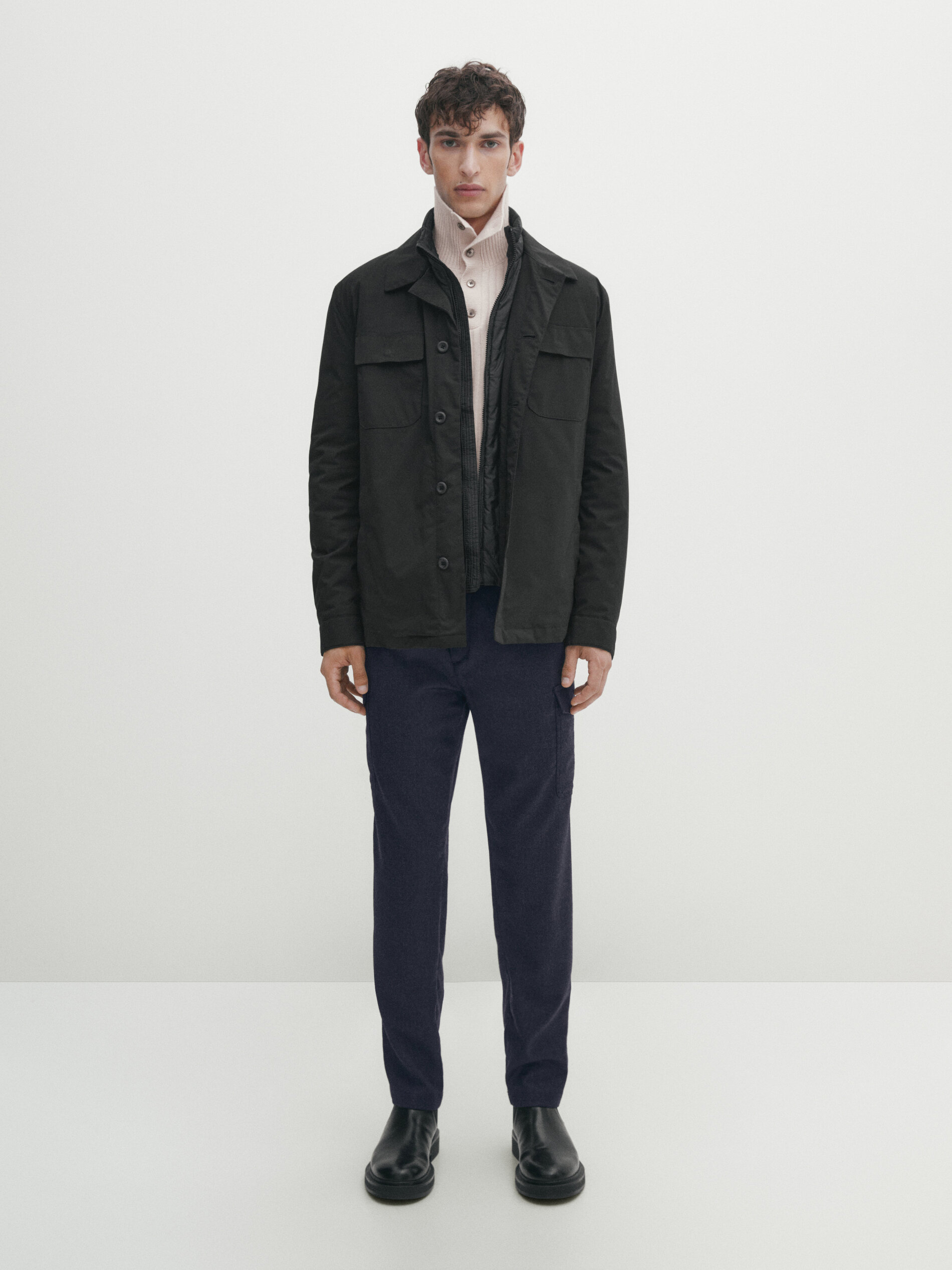Mens jacket with removable lining clearance