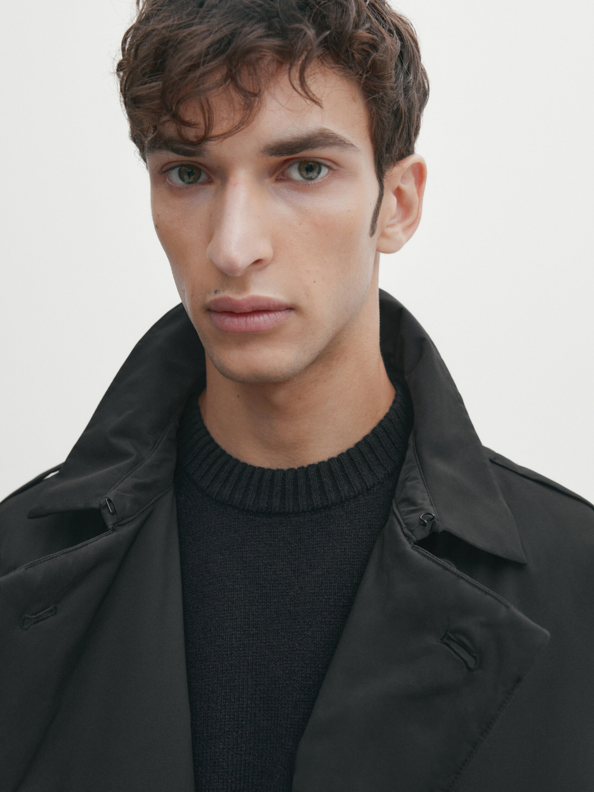Mens down deals trench coat