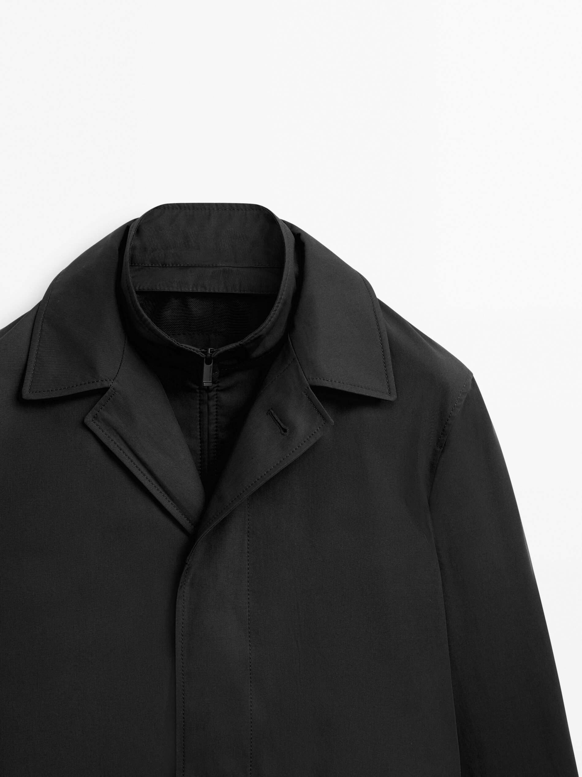 Black shop cotton coat