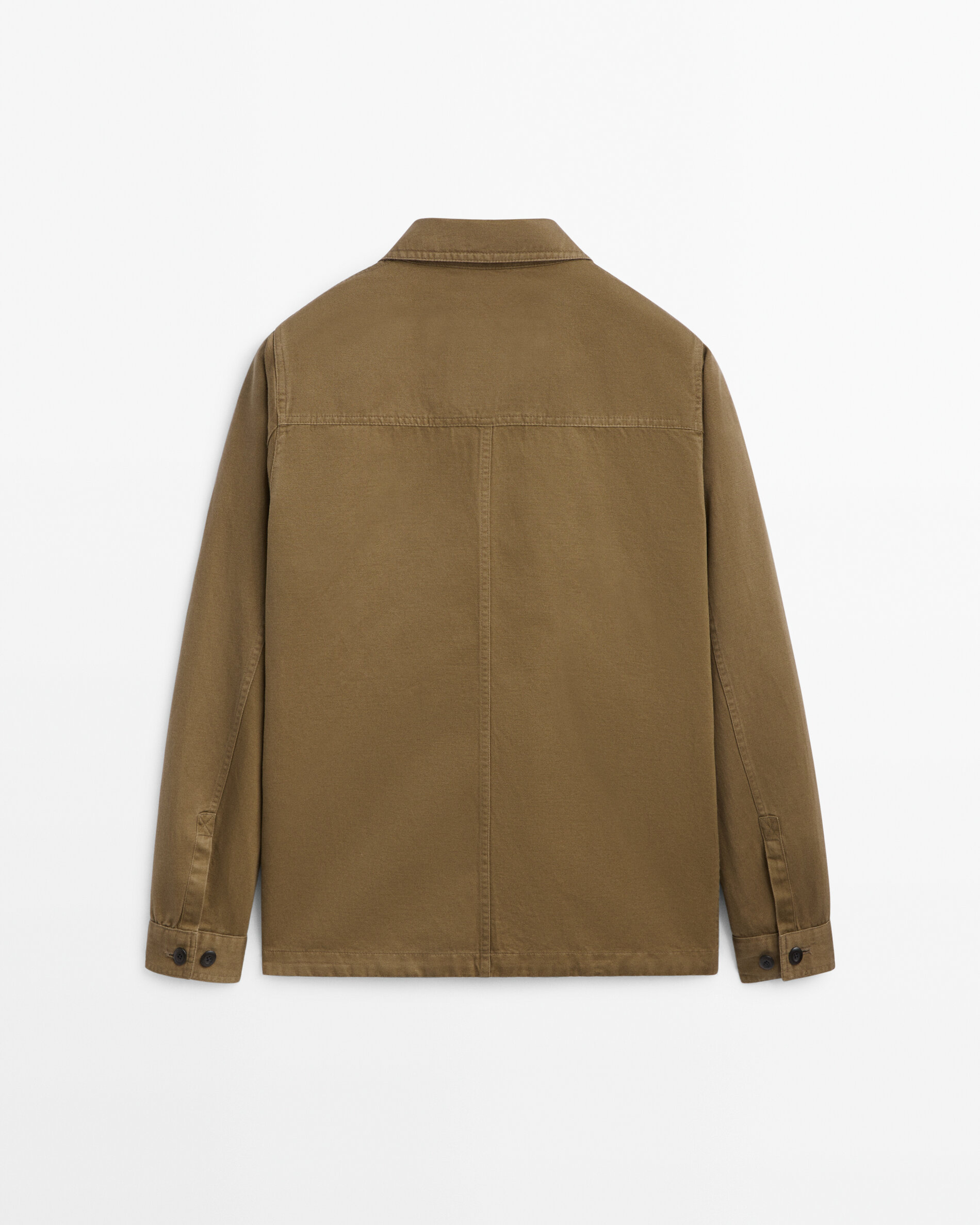 Cotton and linen blend jacket with pockets