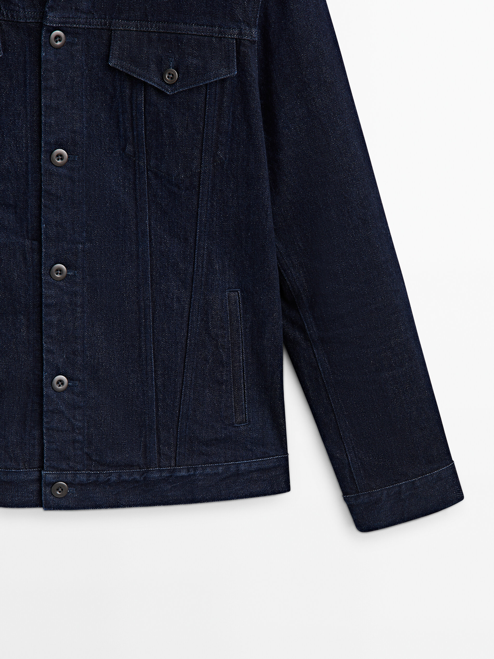 Rinse wash co-ordinated denim trucket jacket · Indigo · Dressy