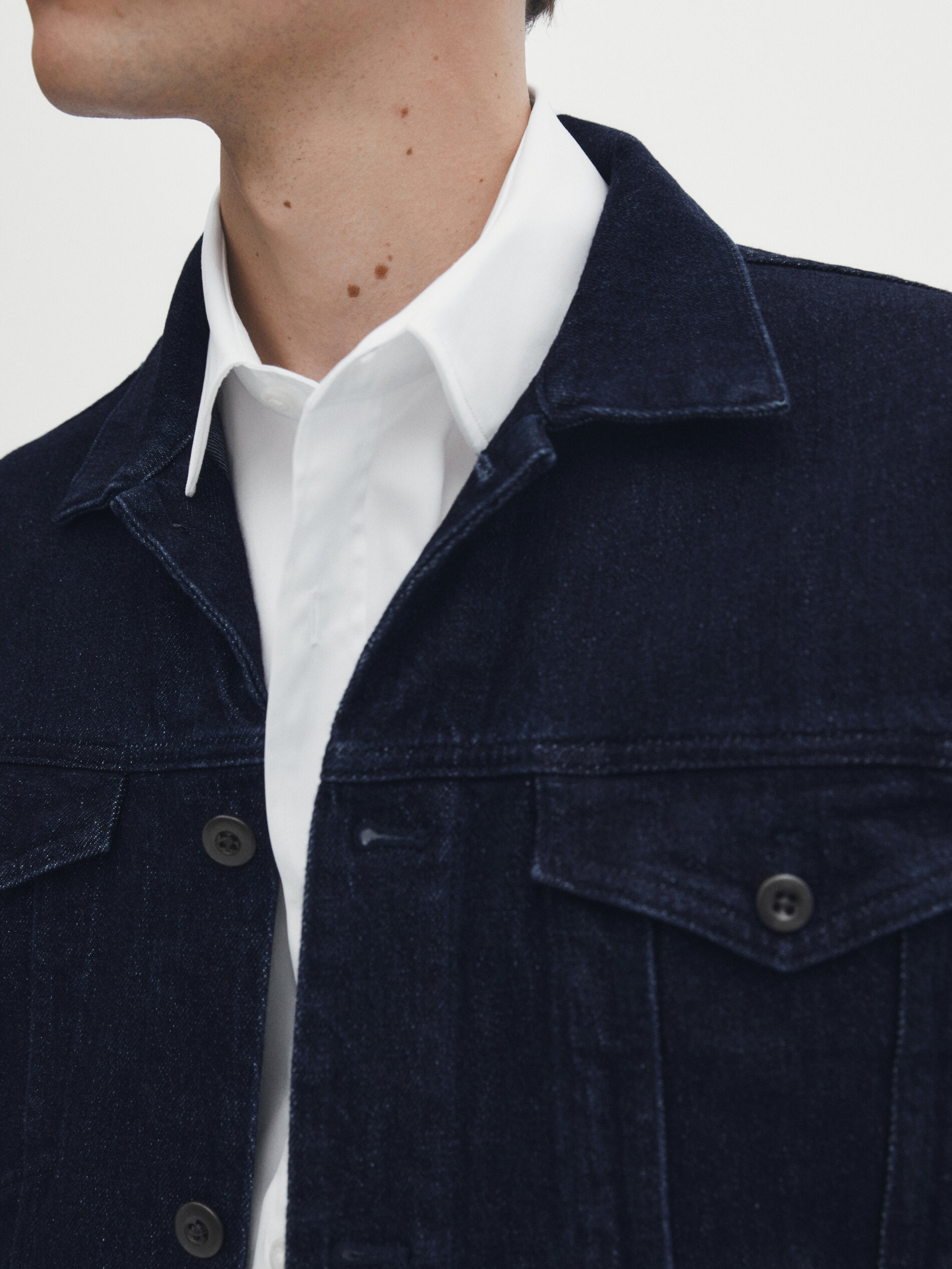 Rinse wash co-ordinated denim trucket jacket · Indigo · Dressy