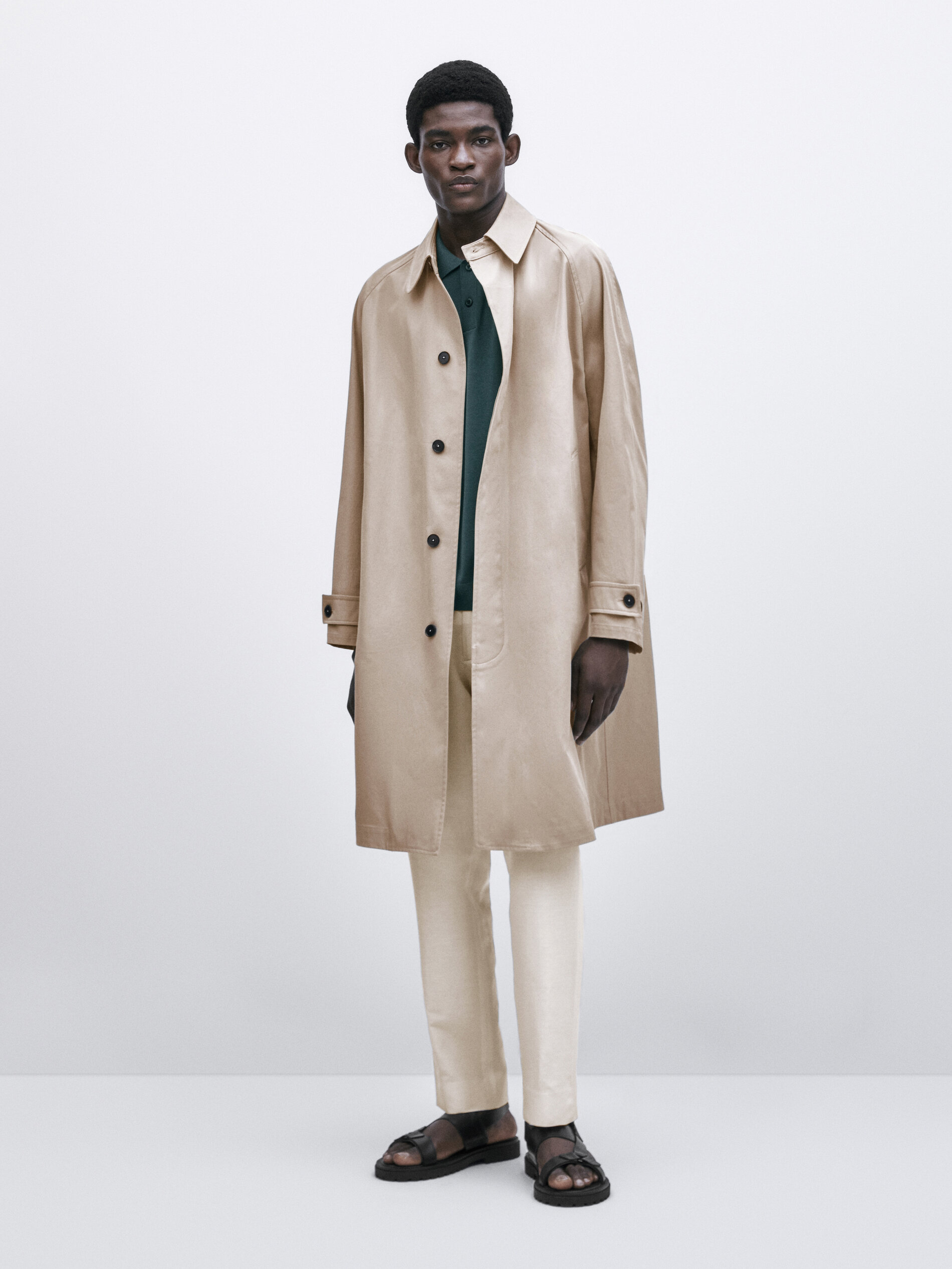 Chunky cotton trench jacket Studio