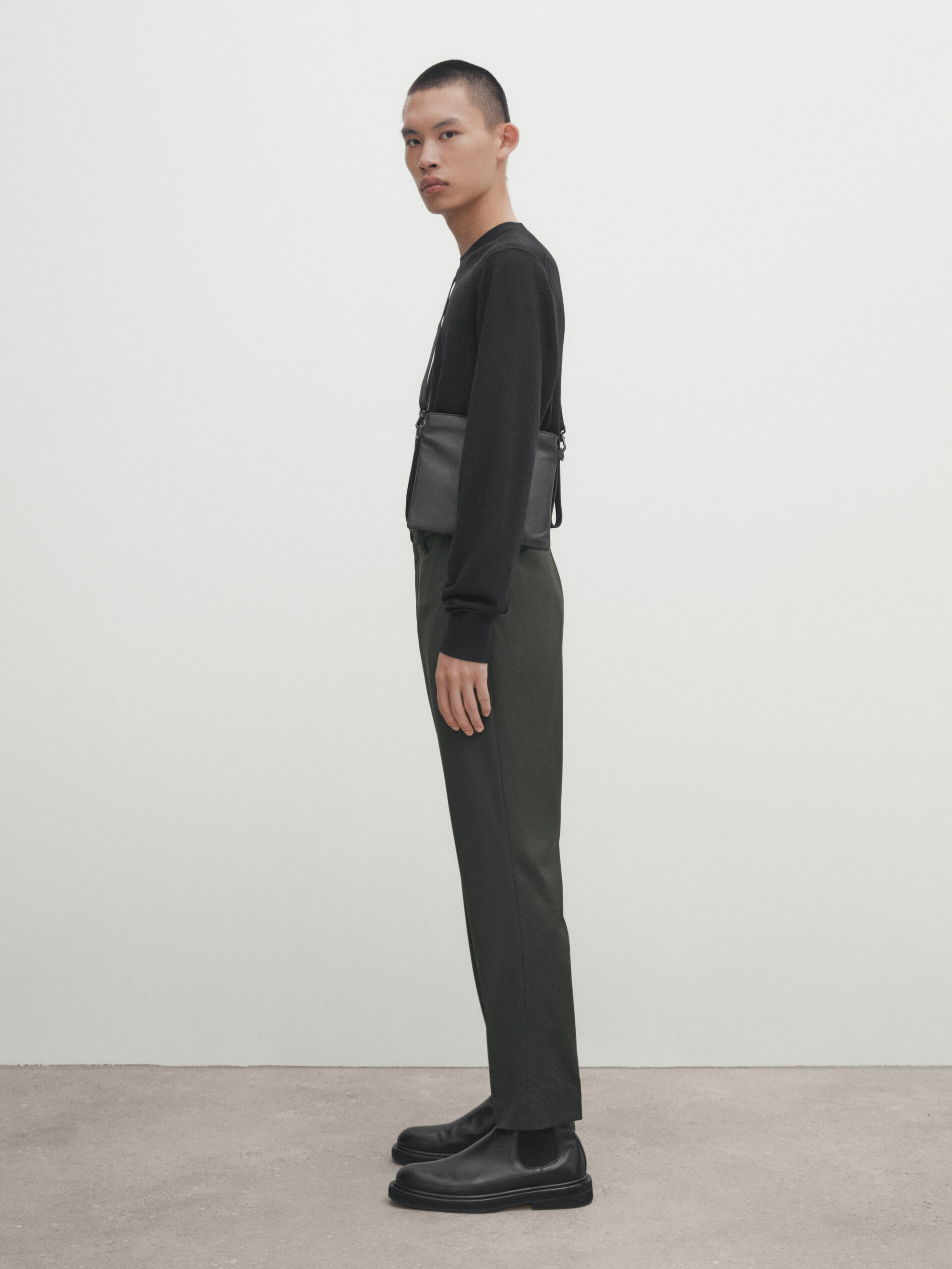 Pantaloni da completo in fresco lana Studio Verde Abiti