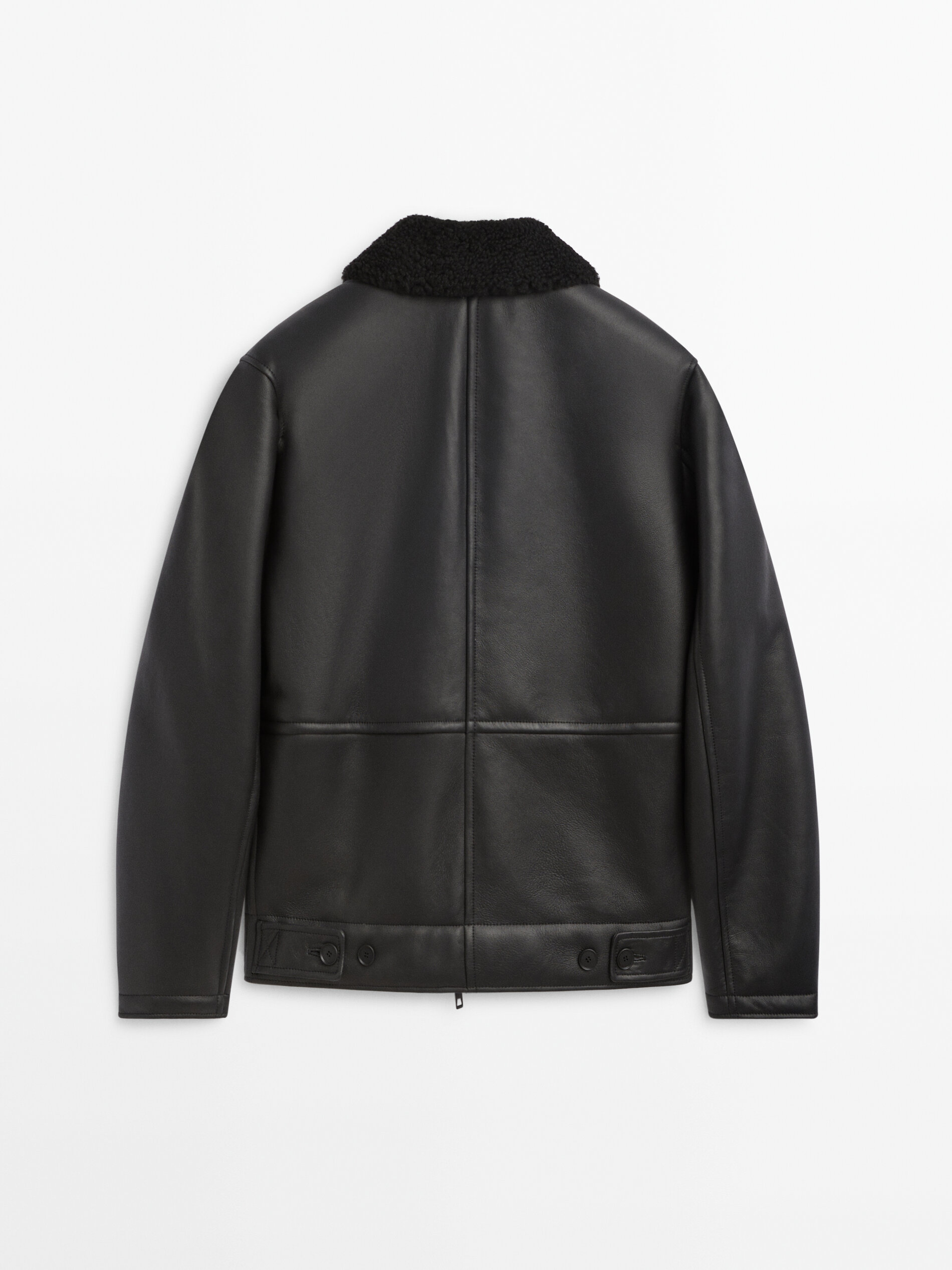 Veste cuir cheap massimo dutti homme