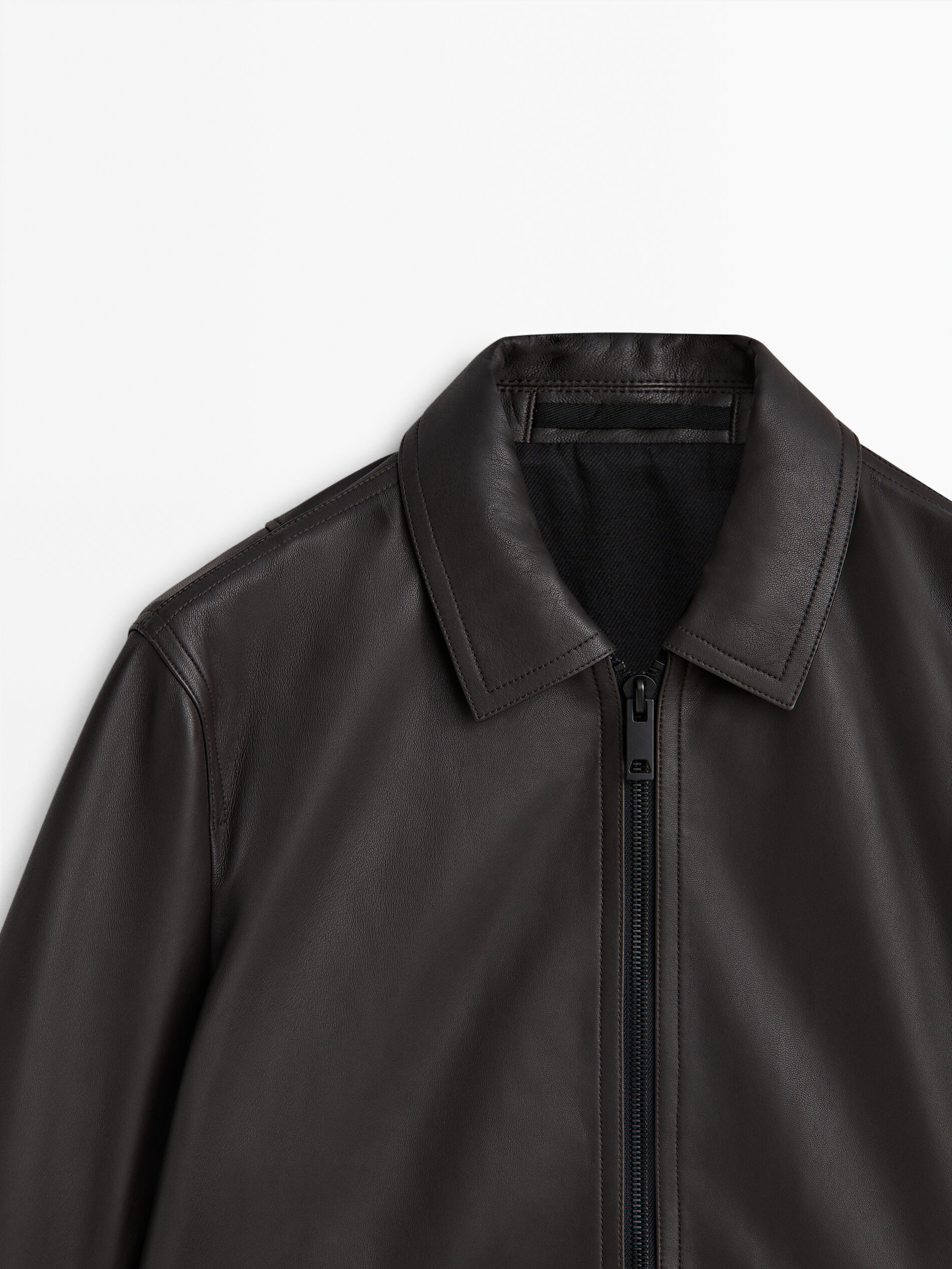 Blouson cuir hotsell massimo dutti homme