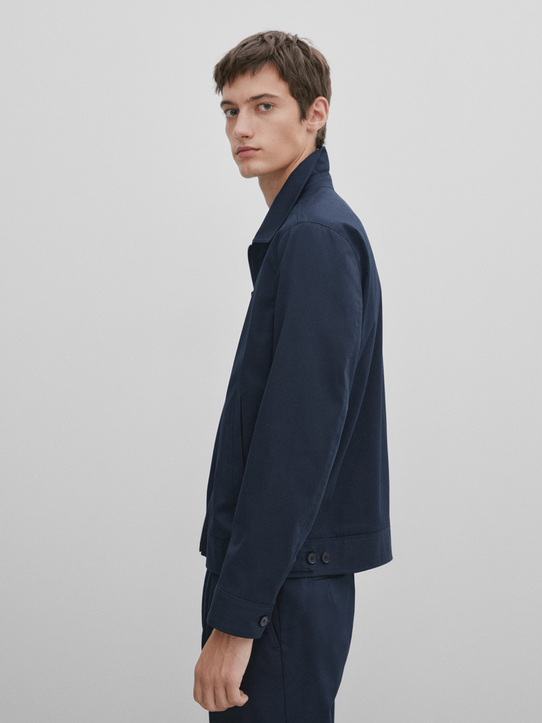 Massimo dutti blue jacket hot sale