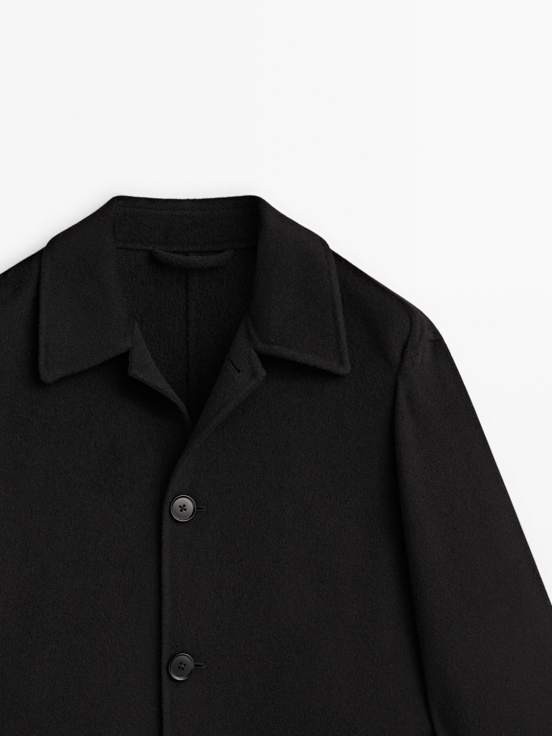 Wool blend car coat Studio Black Coats And Jackets Massimo