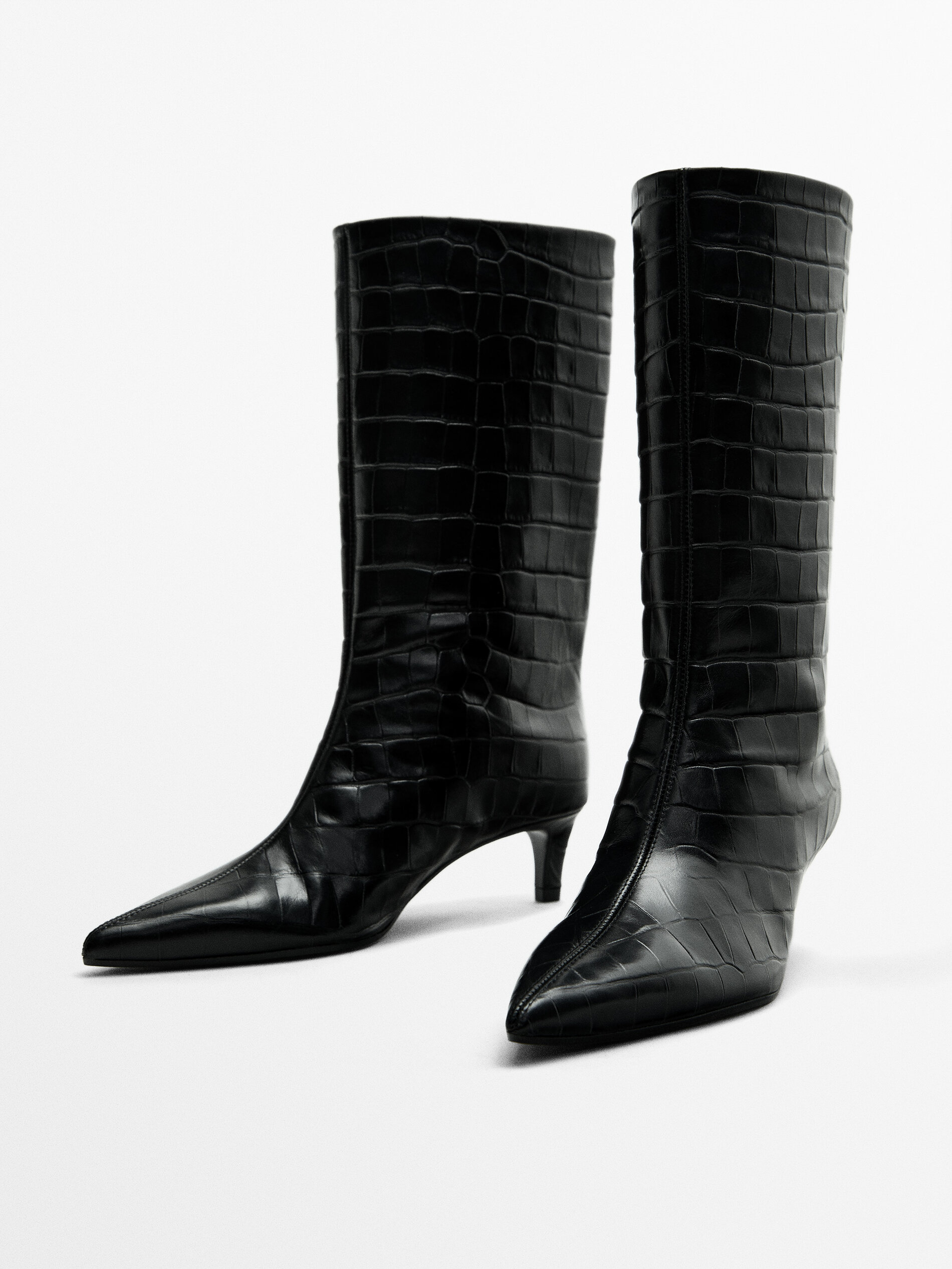 Mock croc ankle boots sales