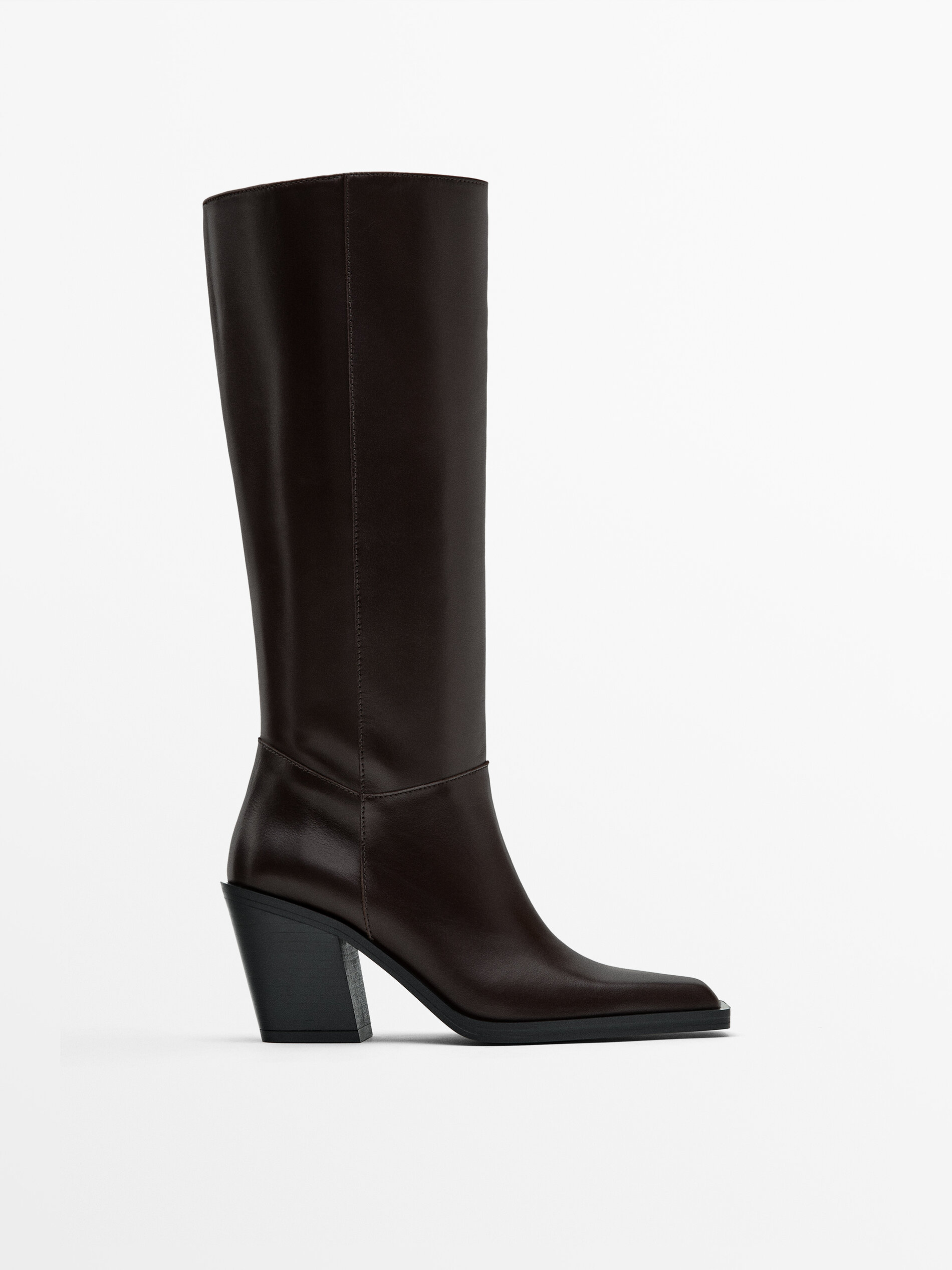 Massimo dutti brown boots on sale