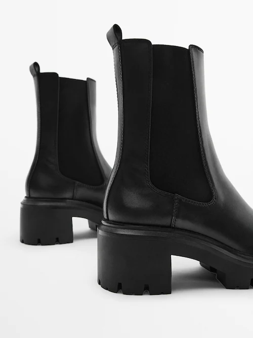 nikotin Investere inaktive Chelsea-støvler med track-såler - Massimo Dutti