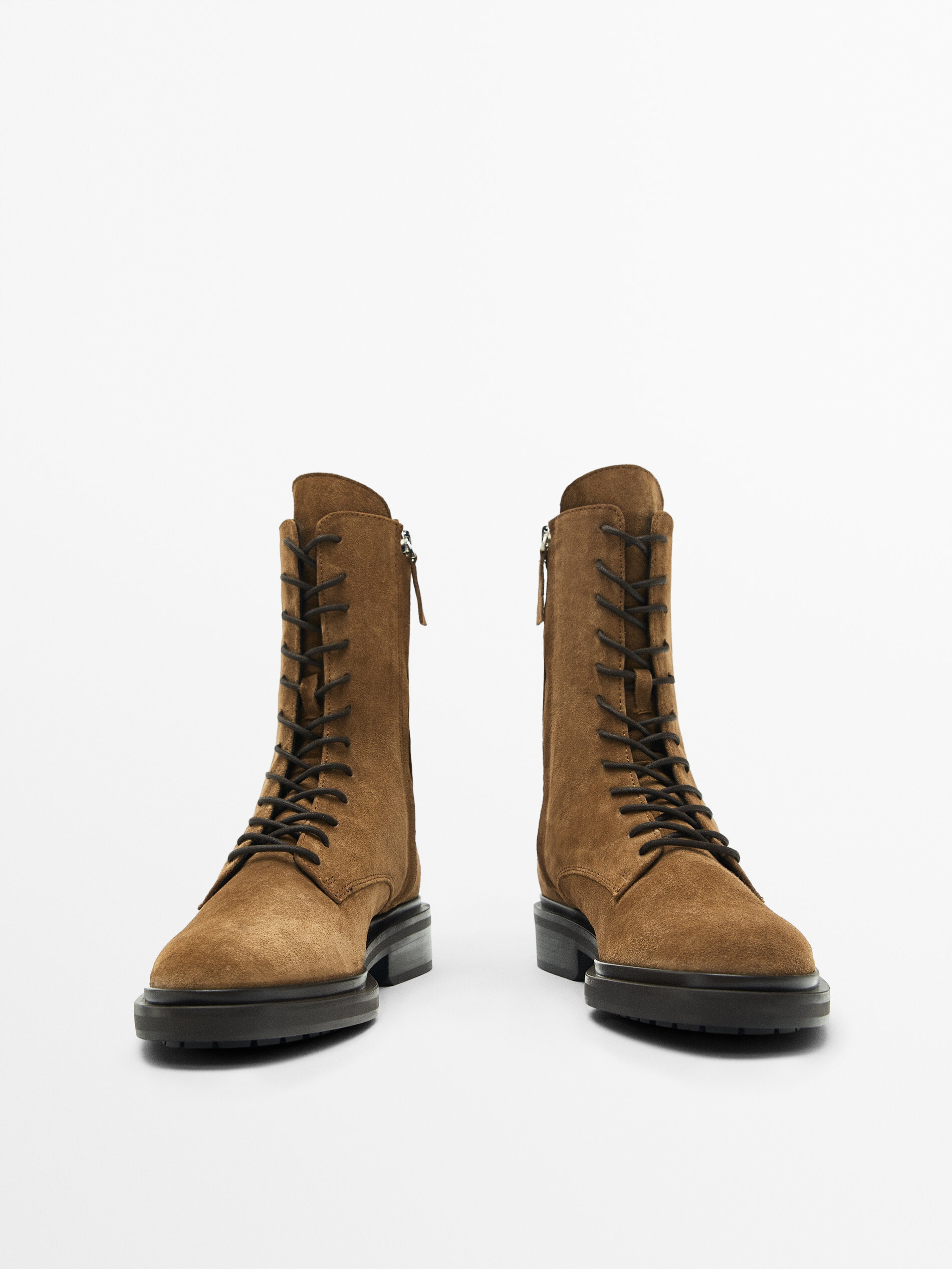 Tan boots lace up outlet