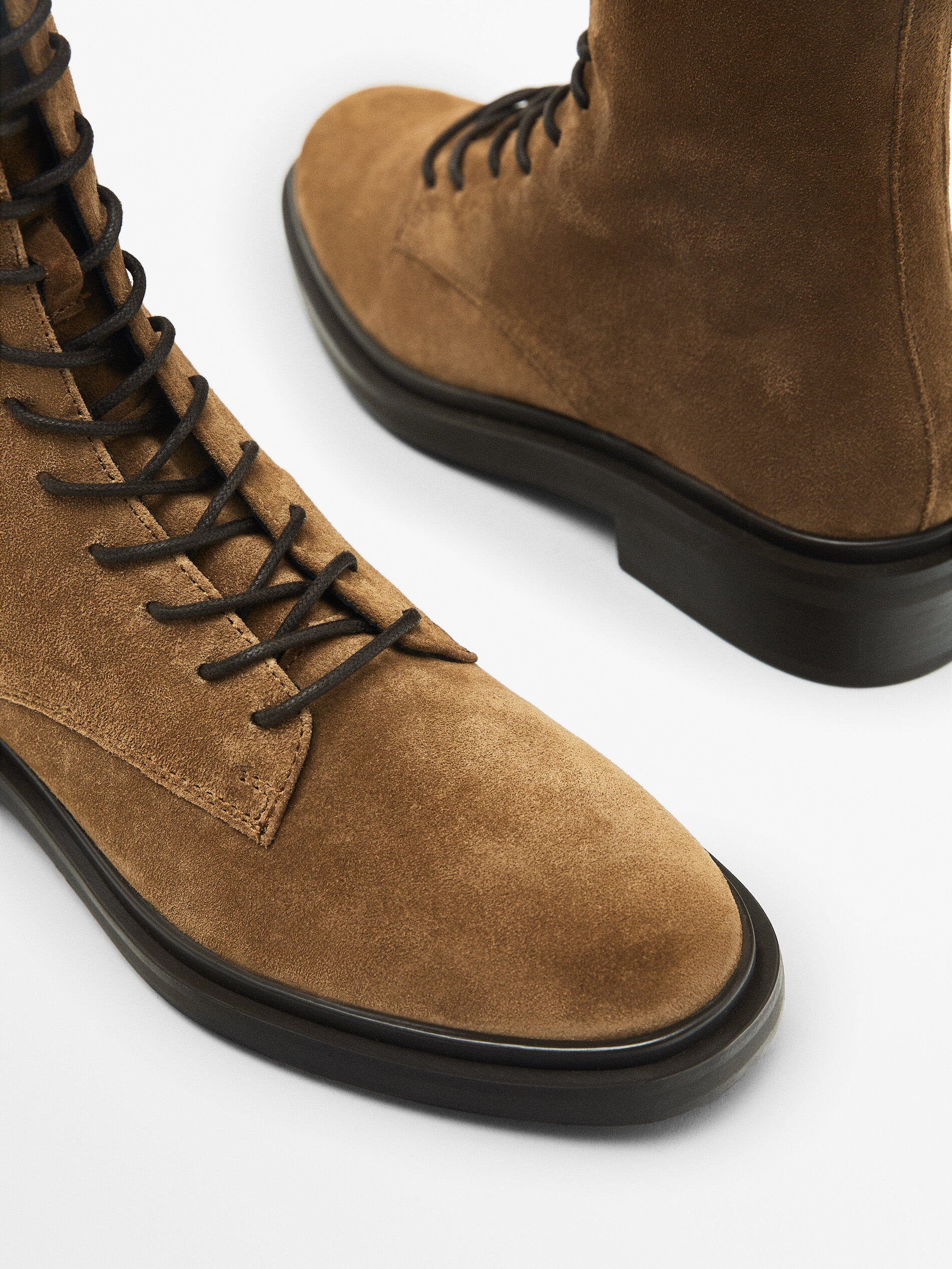 Tan boots shop lace up