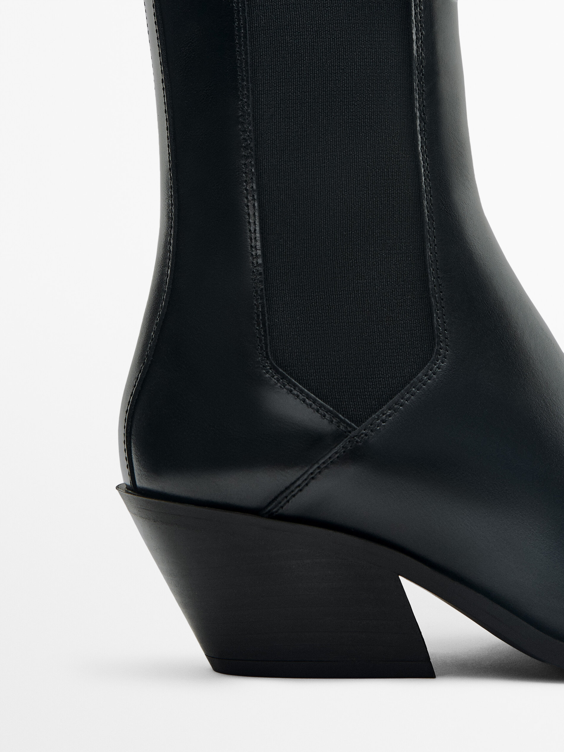 Leather cowboy ankle boots Black Boots And Ankle Boots