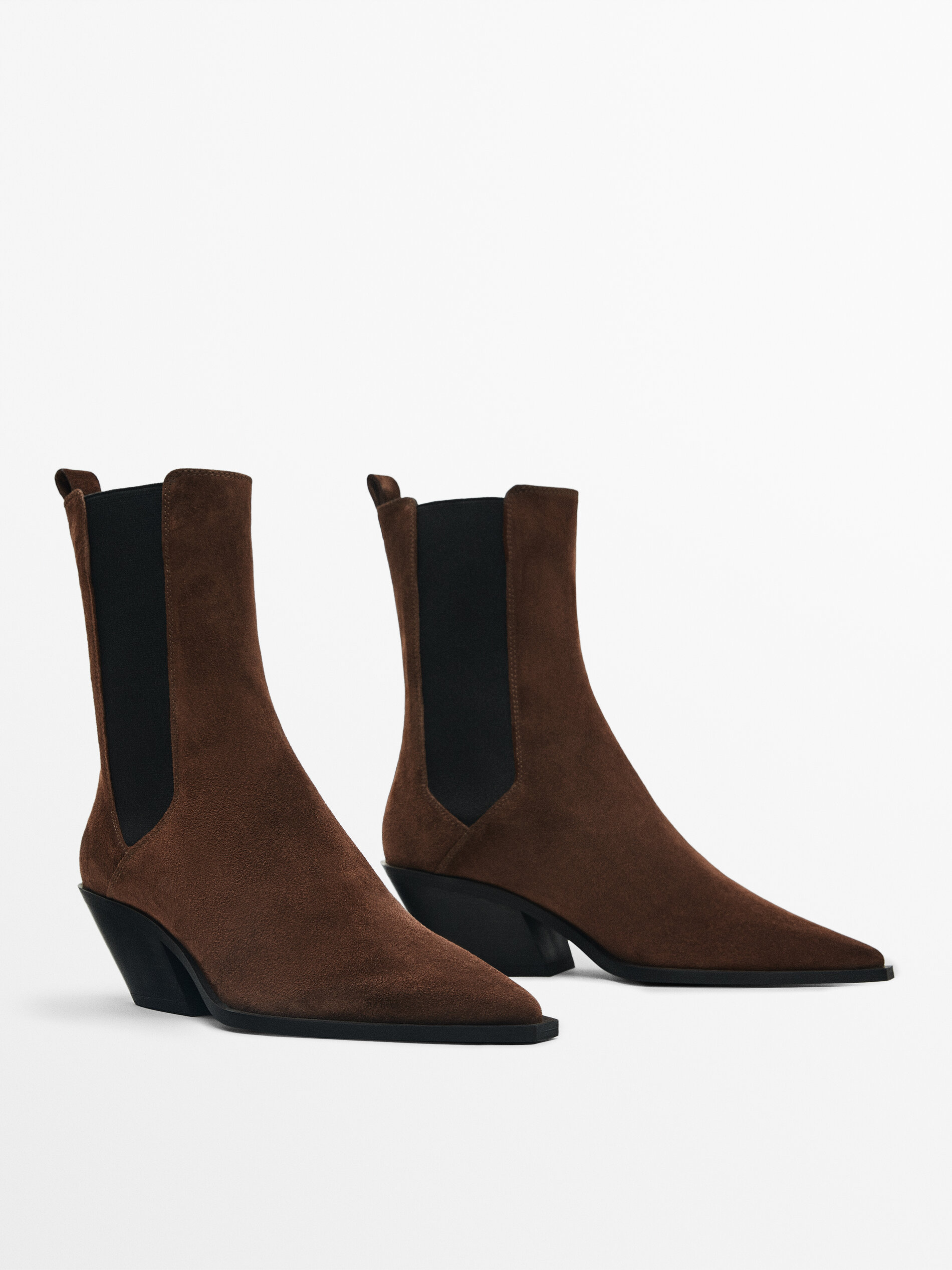 Bottines croute online de cuir