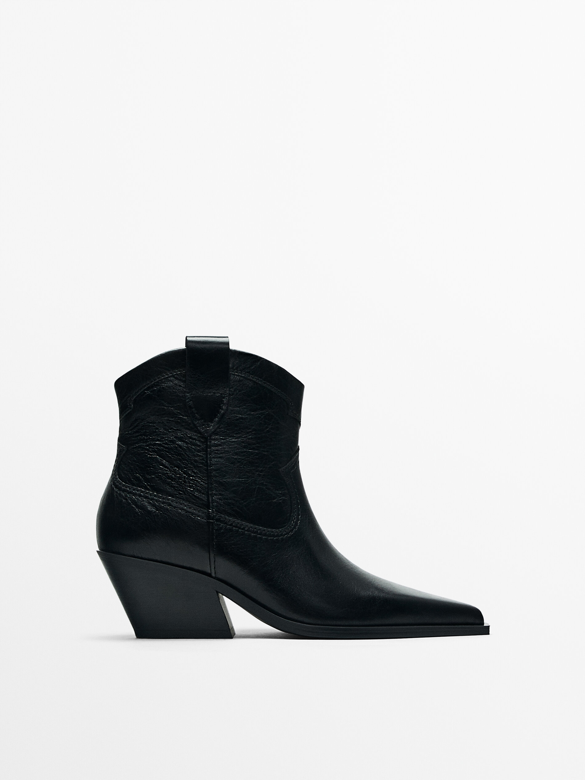 Cowboy ankle boots Black Boots And Ankle Boots Massimo Dutti