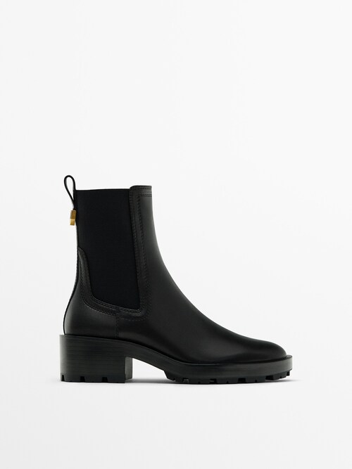bundet Luske Highland Chelsea boots with track soles - Massimo Dutti
