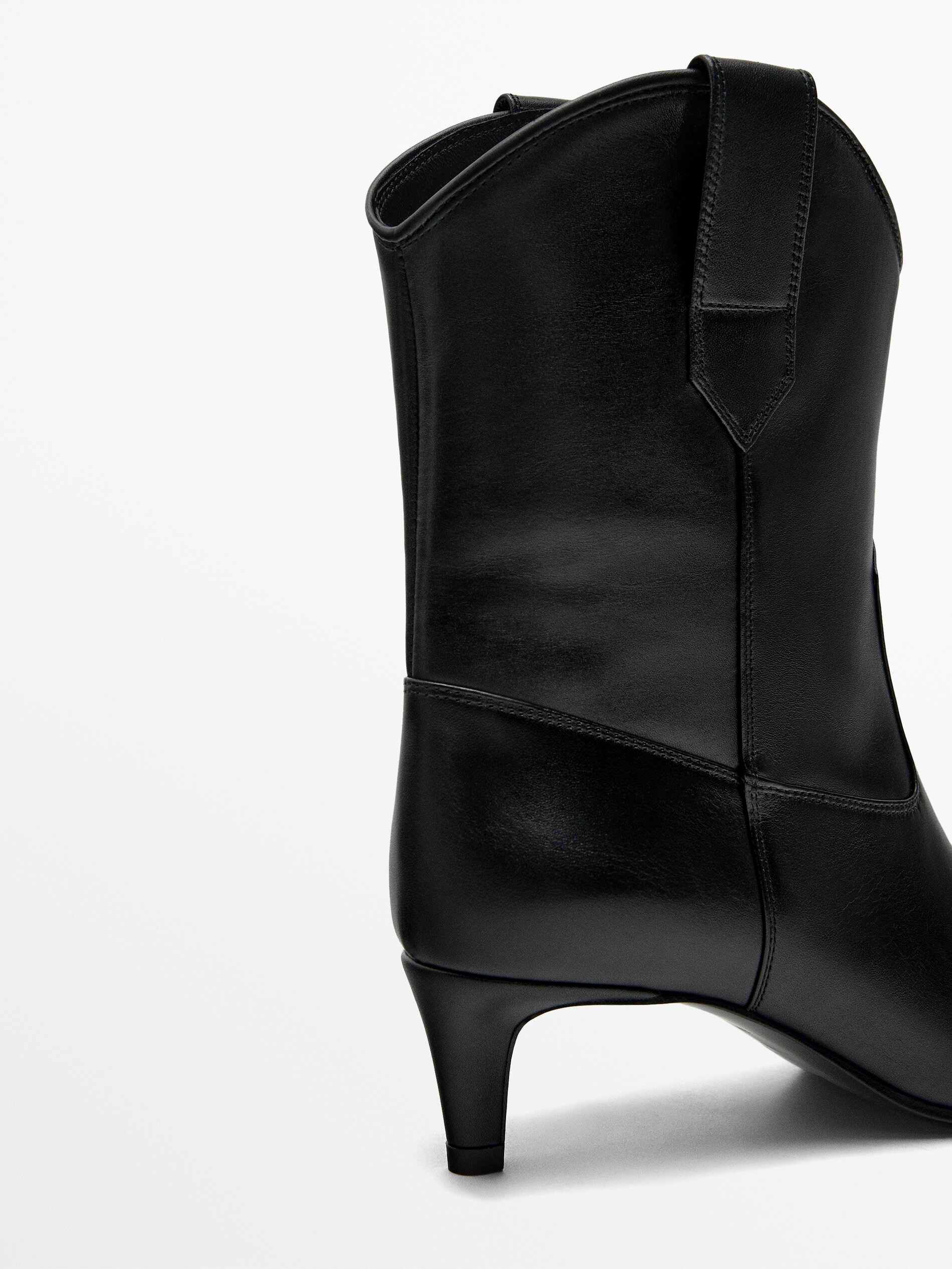 High heel cowboy ankle boots Studio Black Boots And Ankle