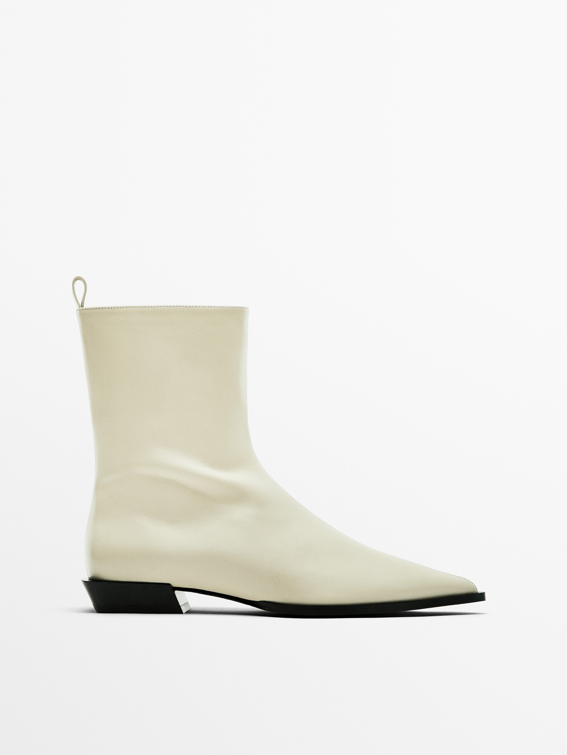 Zara cream ankle boots outlet