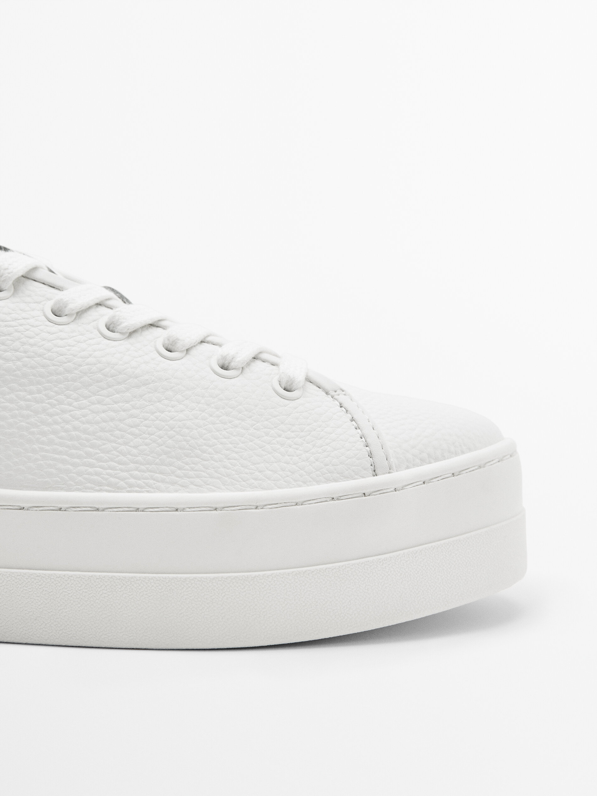 Womens white leather platform trainers on sale