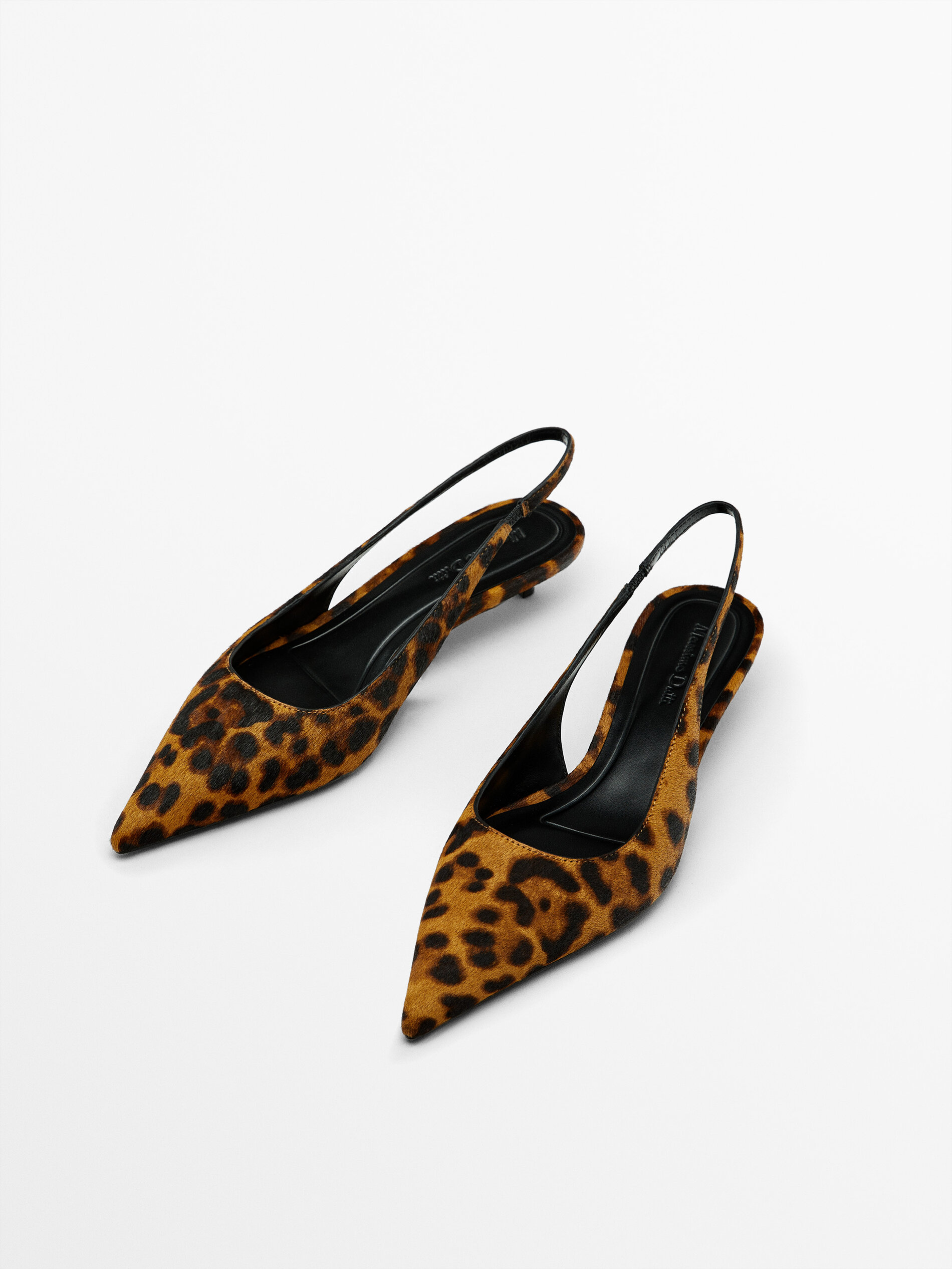 High heel animal print slingback shoes Leopard Heel Shoes