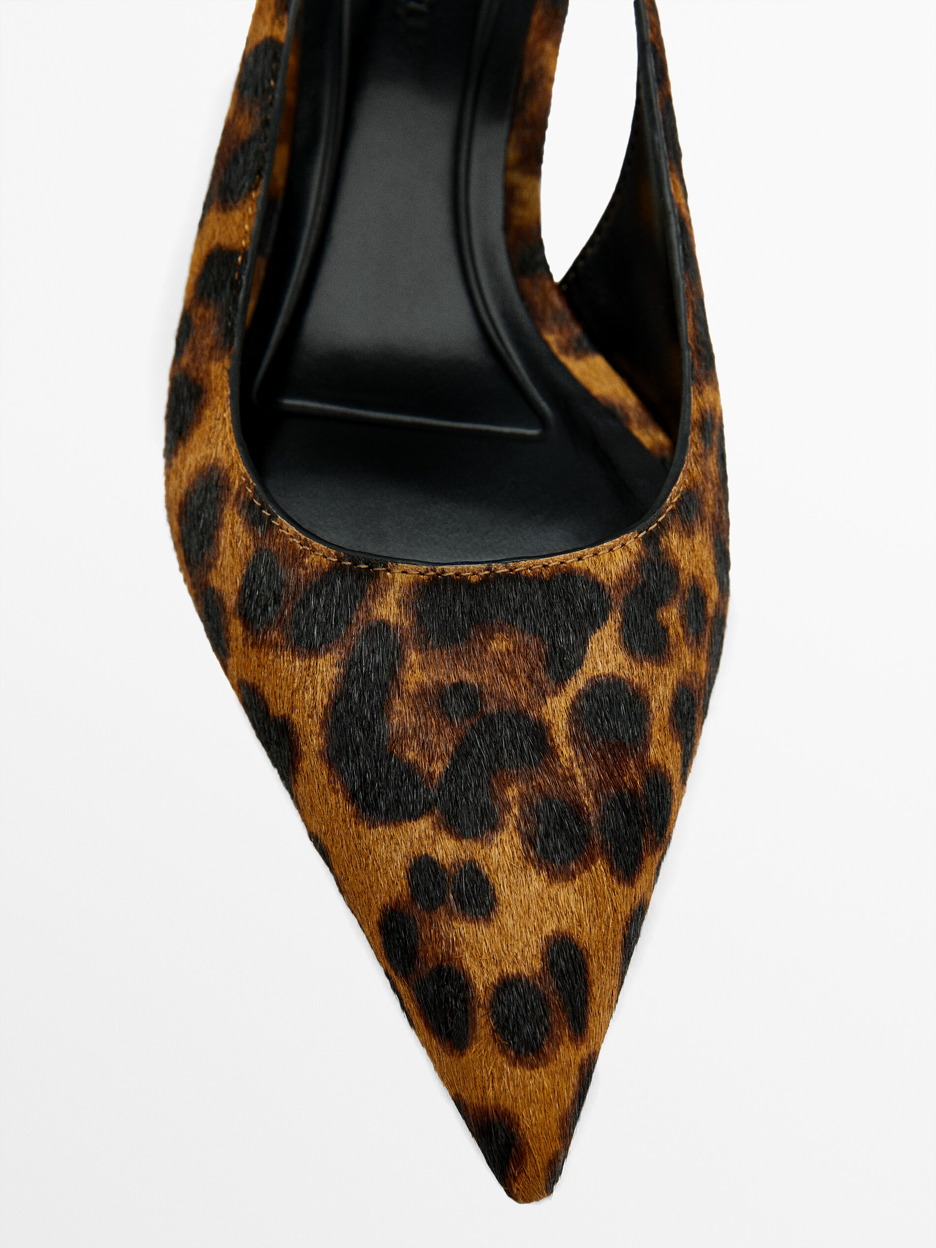 High heel animal print slingback shoes Leopard Heel Shoes