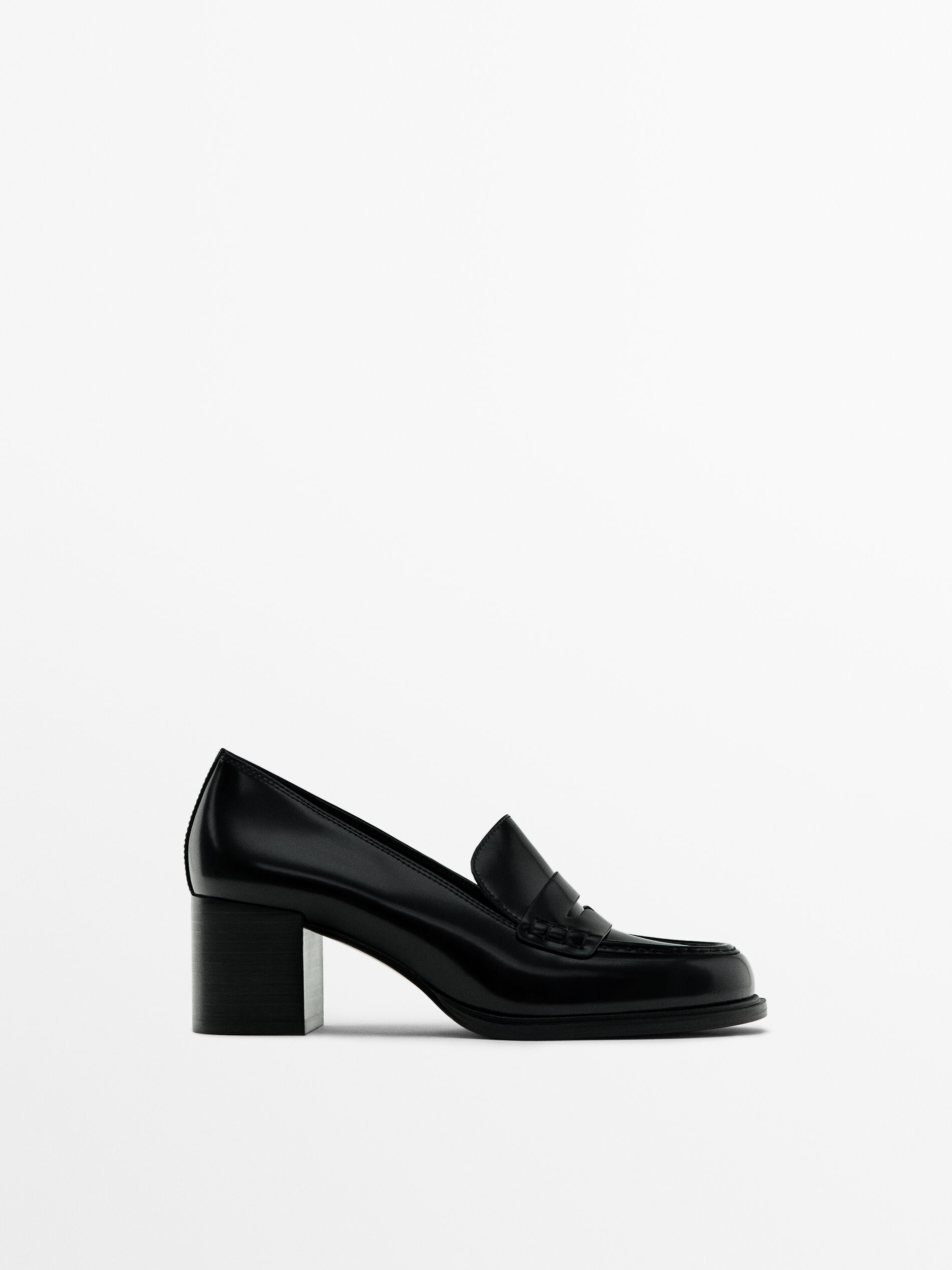 Mens heeled loafers clearance