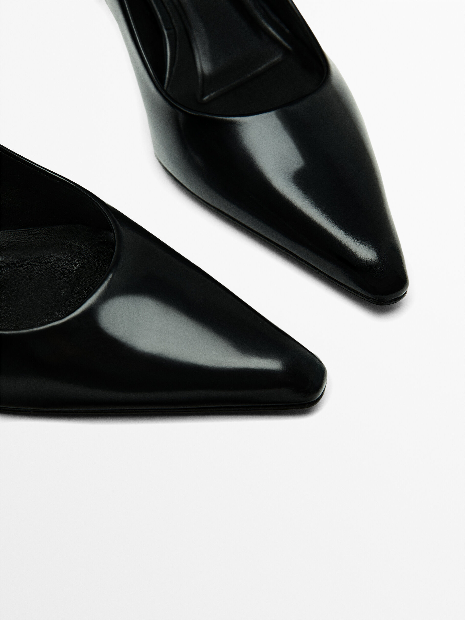Escarpins bout pointu Noir Chaussures Talon Massimo Dutti