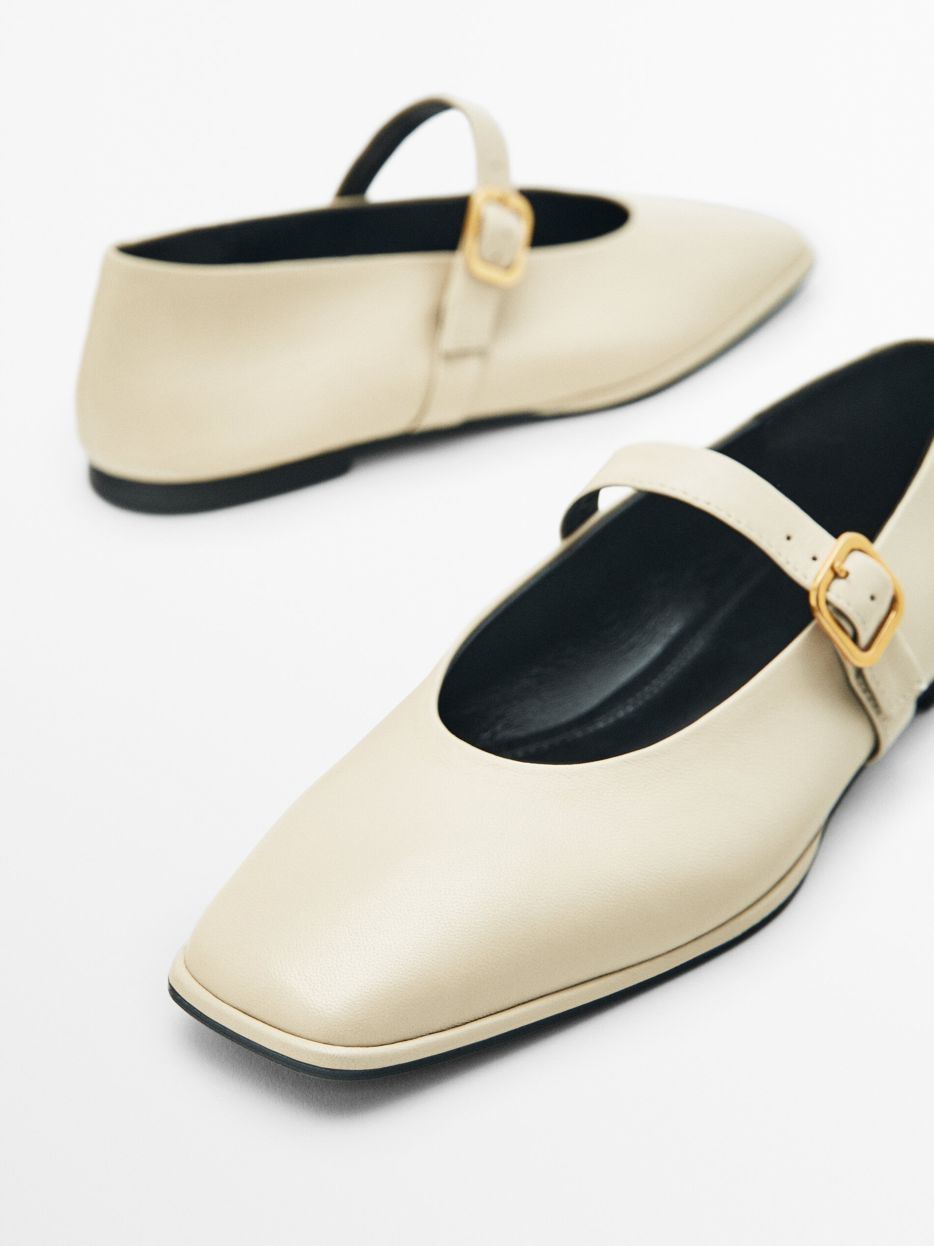 Ballerina flats with straps sales