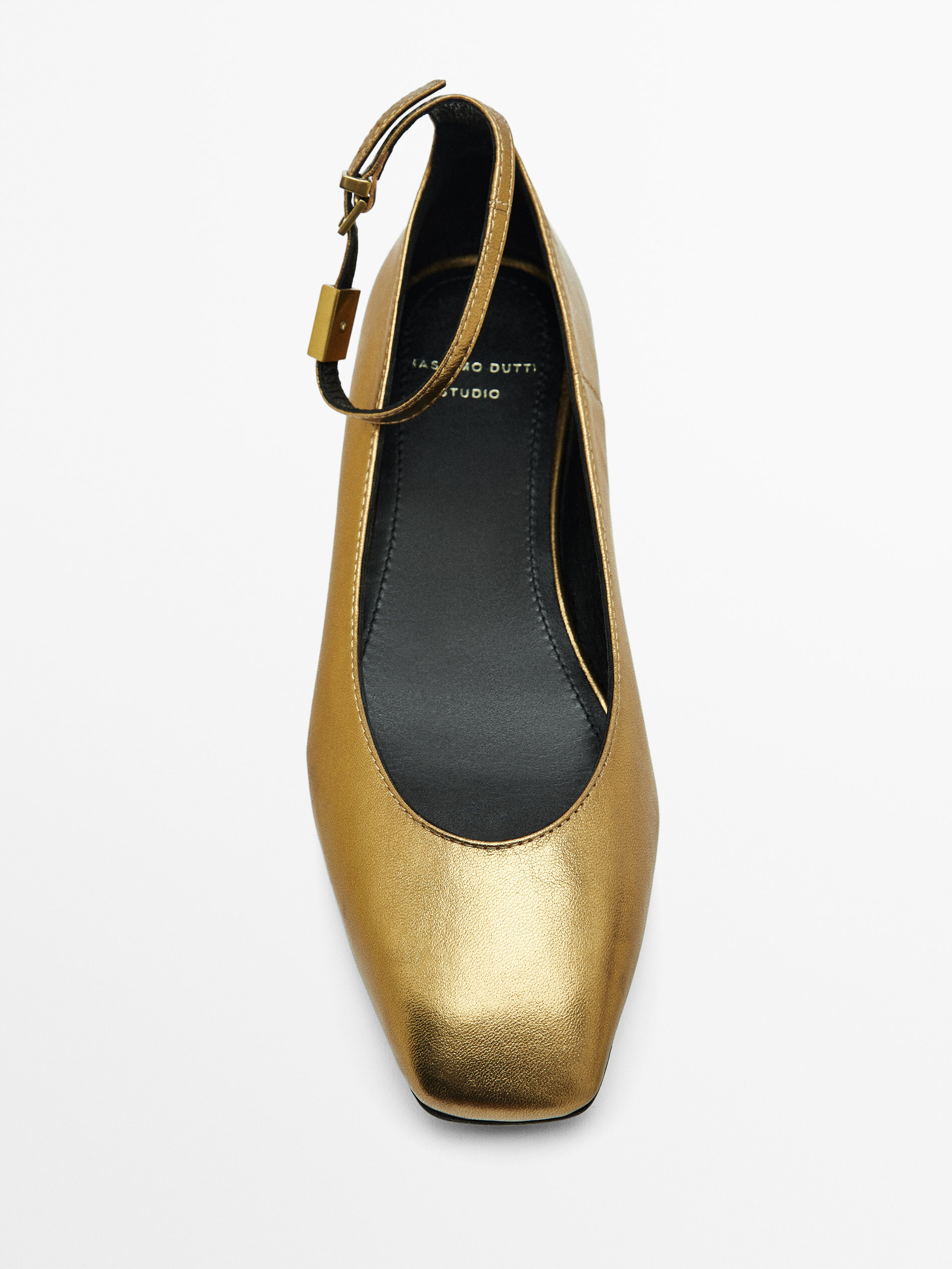 Gold flat best sale pumps