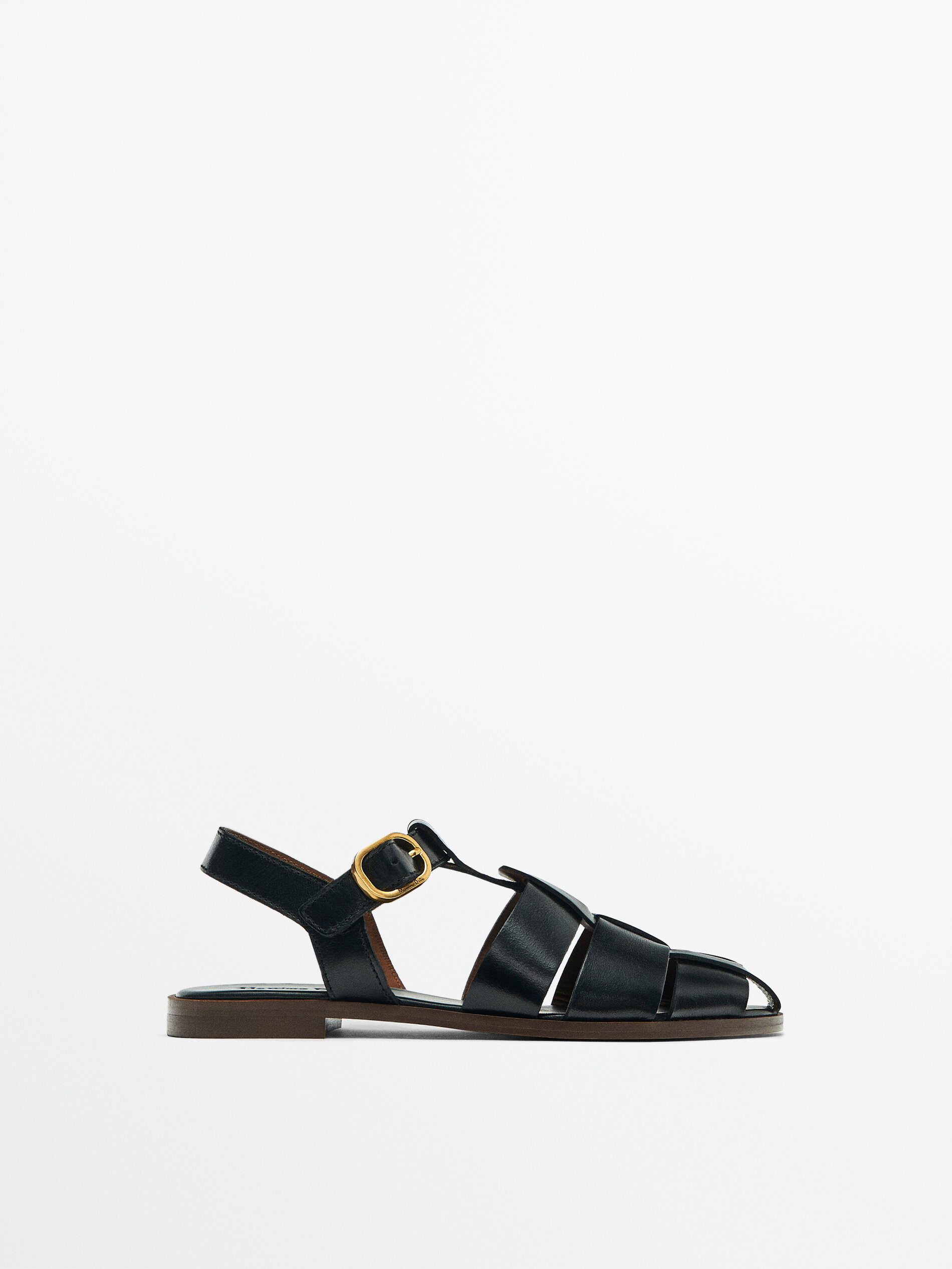 Buckled cage sandals