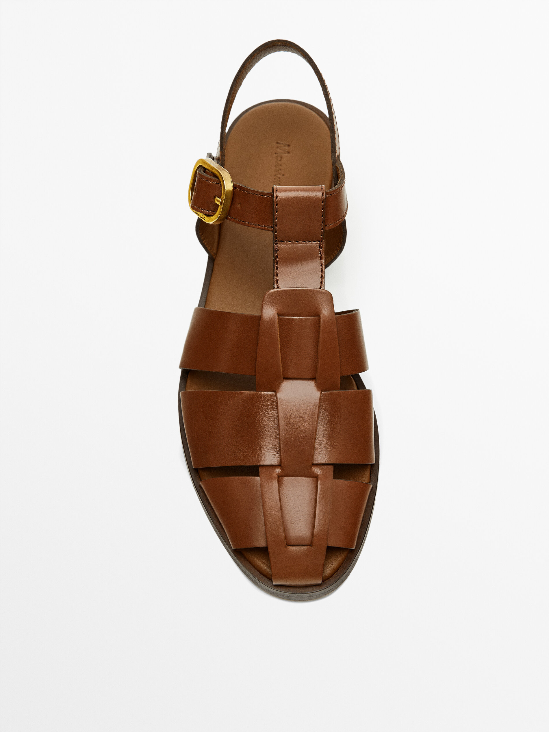 Tan caged sandals online