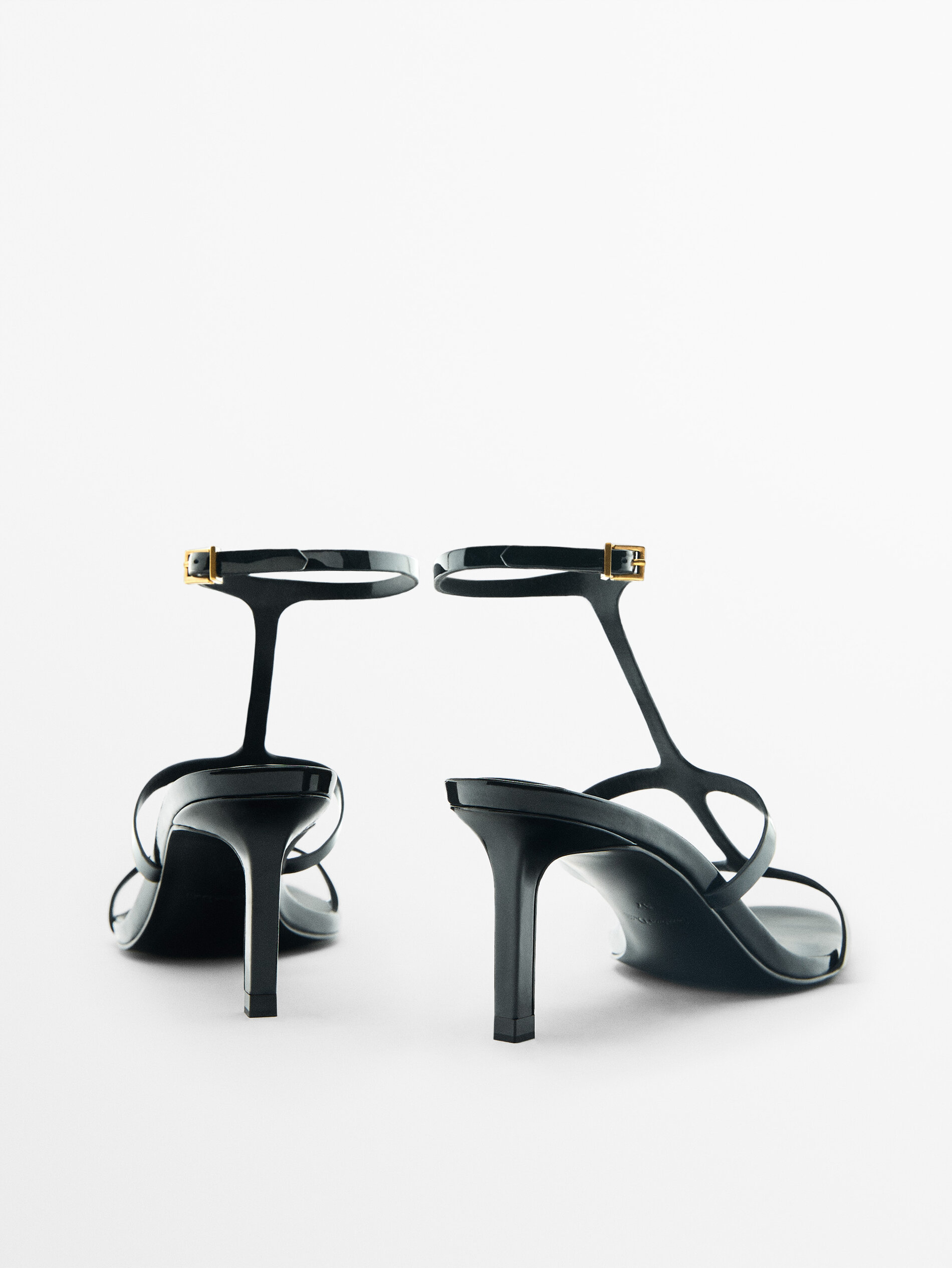 Patent heeled sandals best sale