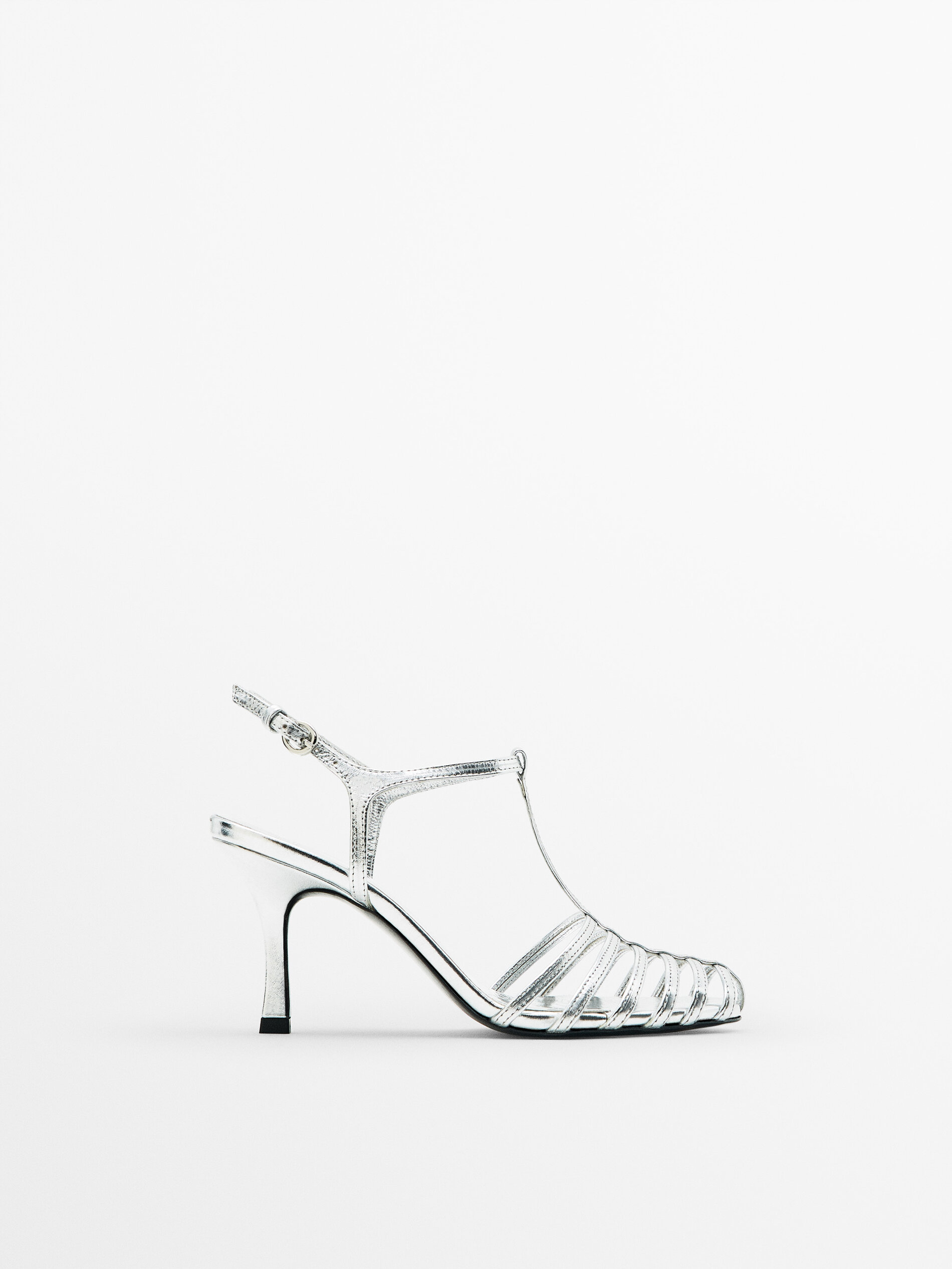 Cage sandals with laminated heel Studio
