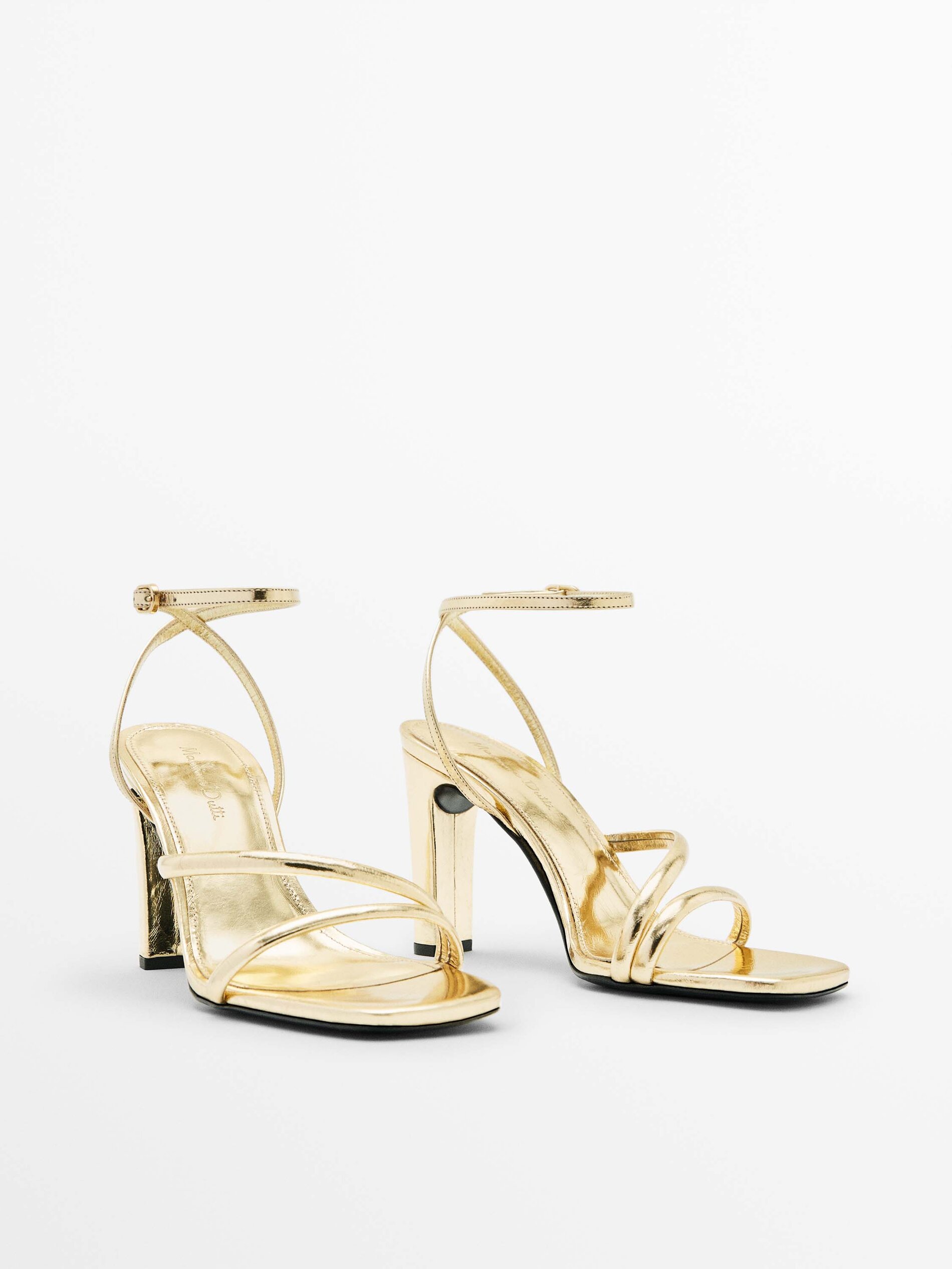 Zara gold top heels